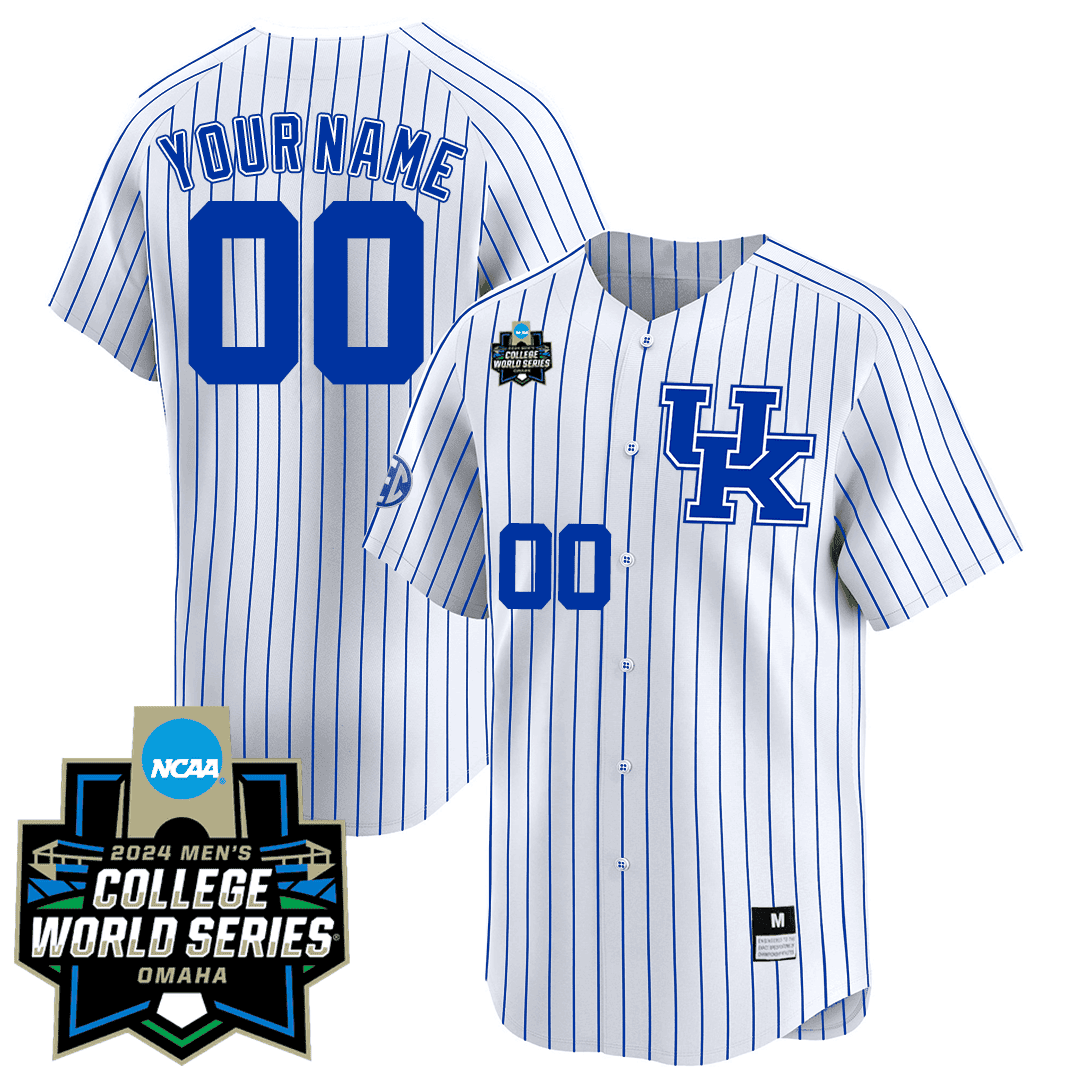 Custom Kentucky Wildcats 23/24 Jersey - 2024 College World Series Patch - All Stitched