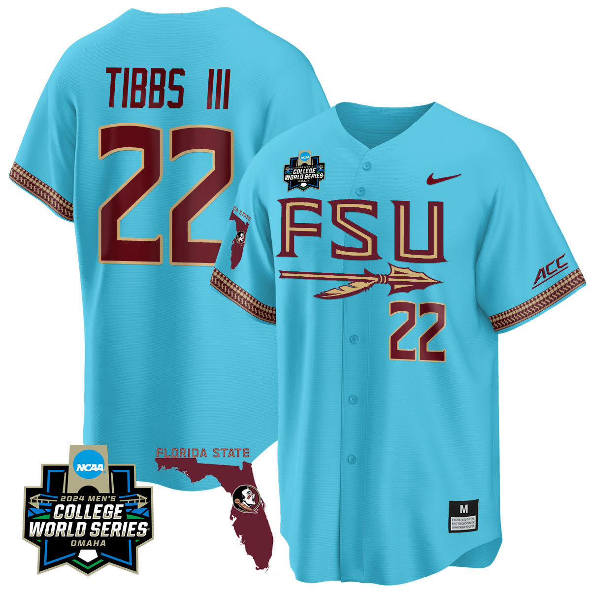 Men's Florida State Seminoles 2024 College World Series Vapor Premier Limited Jersey V2 - All Stitched