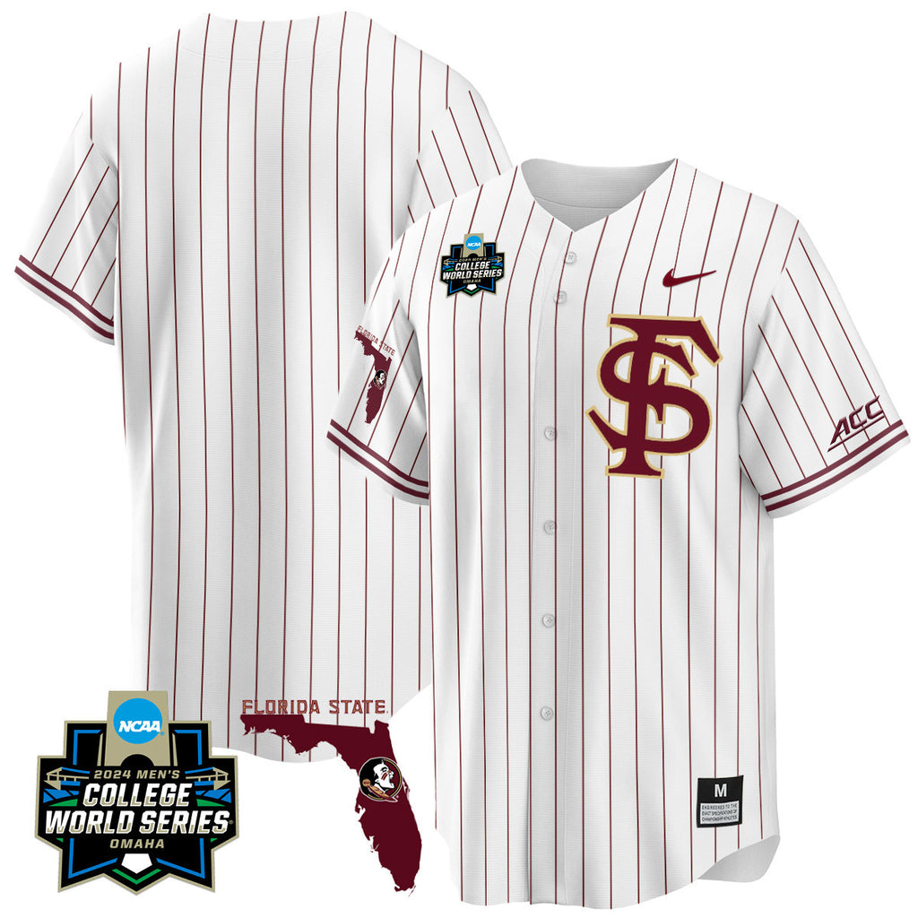 Men's Florida State Seminoles 2024 College World Series Vapor Premier Limited Jersey V2 - All Stitched