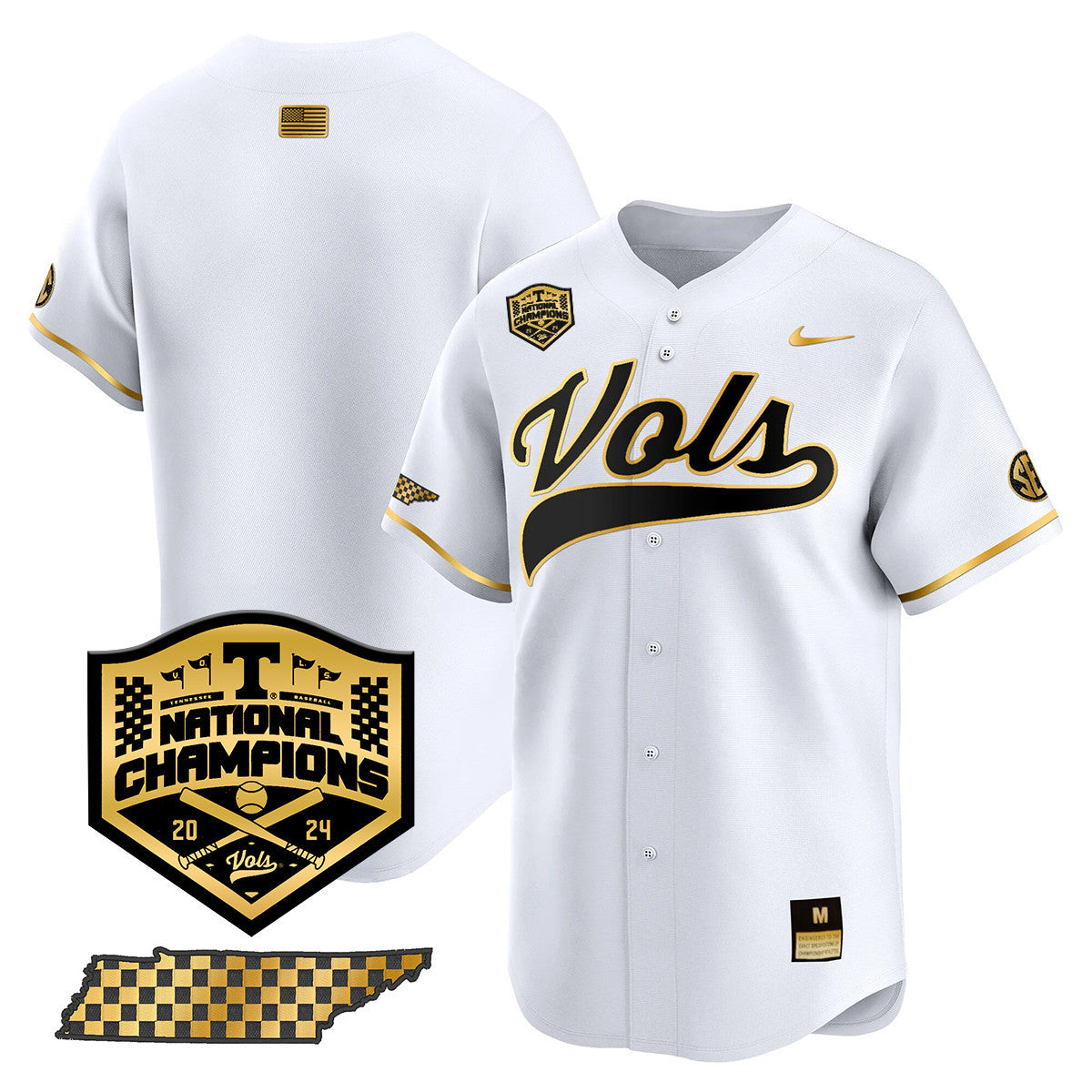Men's Tennessee Volunteers 2024 National Champions Vapor Premier Limited Jersey - All Stitched