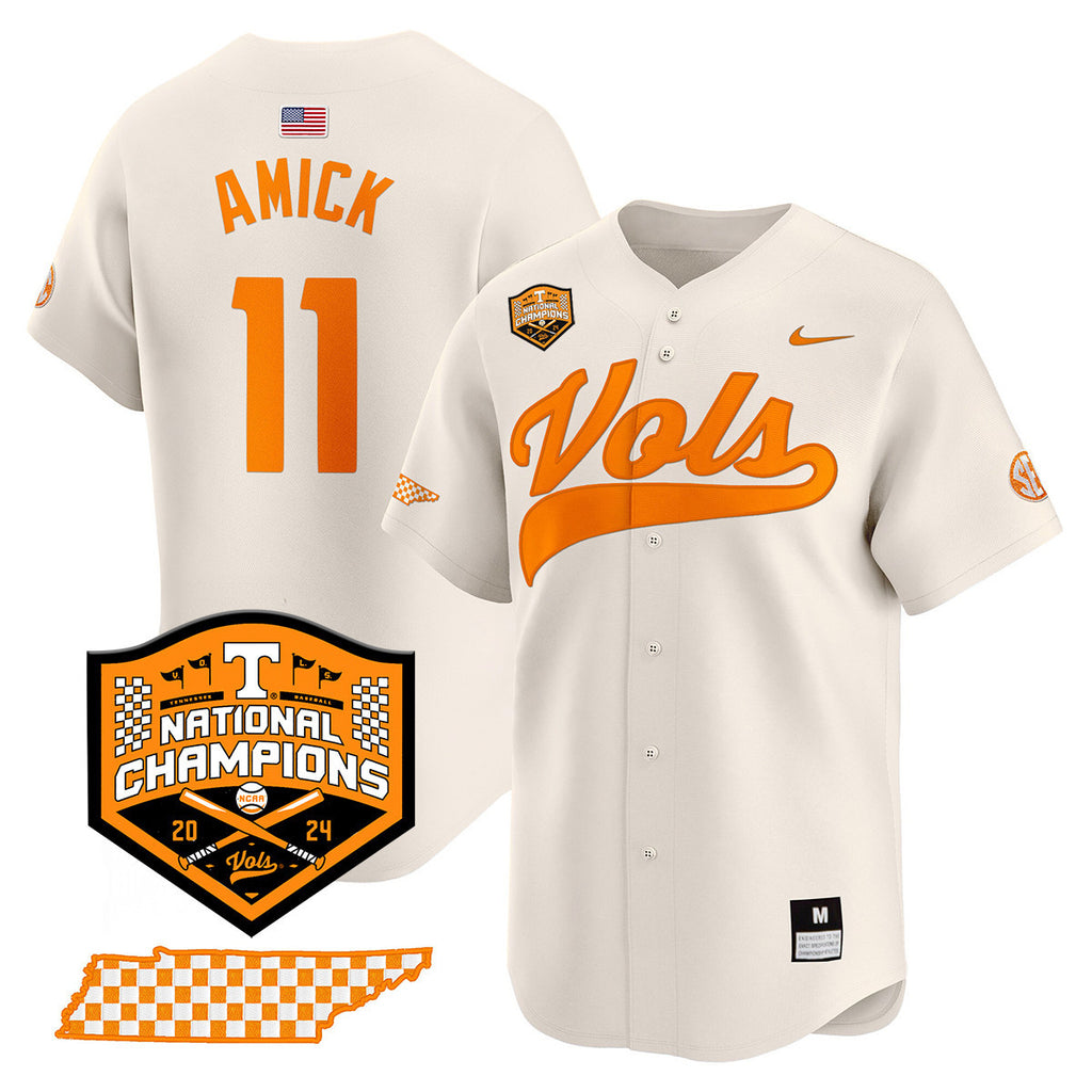 Men's Tennessee Volunteers 2024 National Champions Vapor Premier Limited Jersey - All Stitched