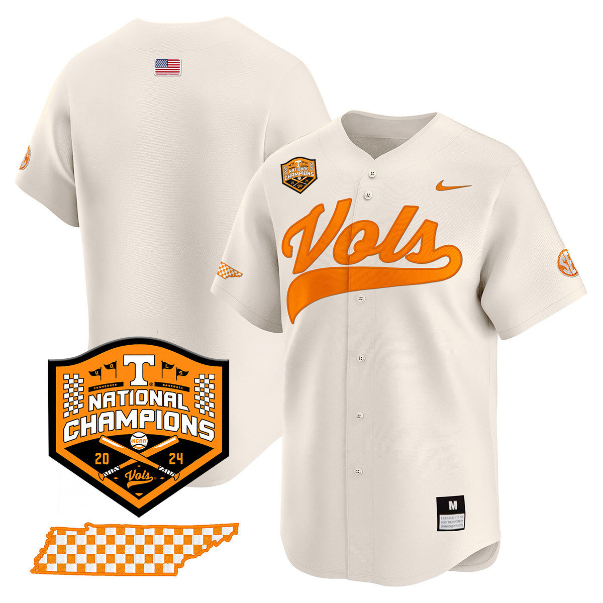 Men's Tennessee Volunteers 2024 National Champions Vapor Premier Limited Jersey - All Stitched