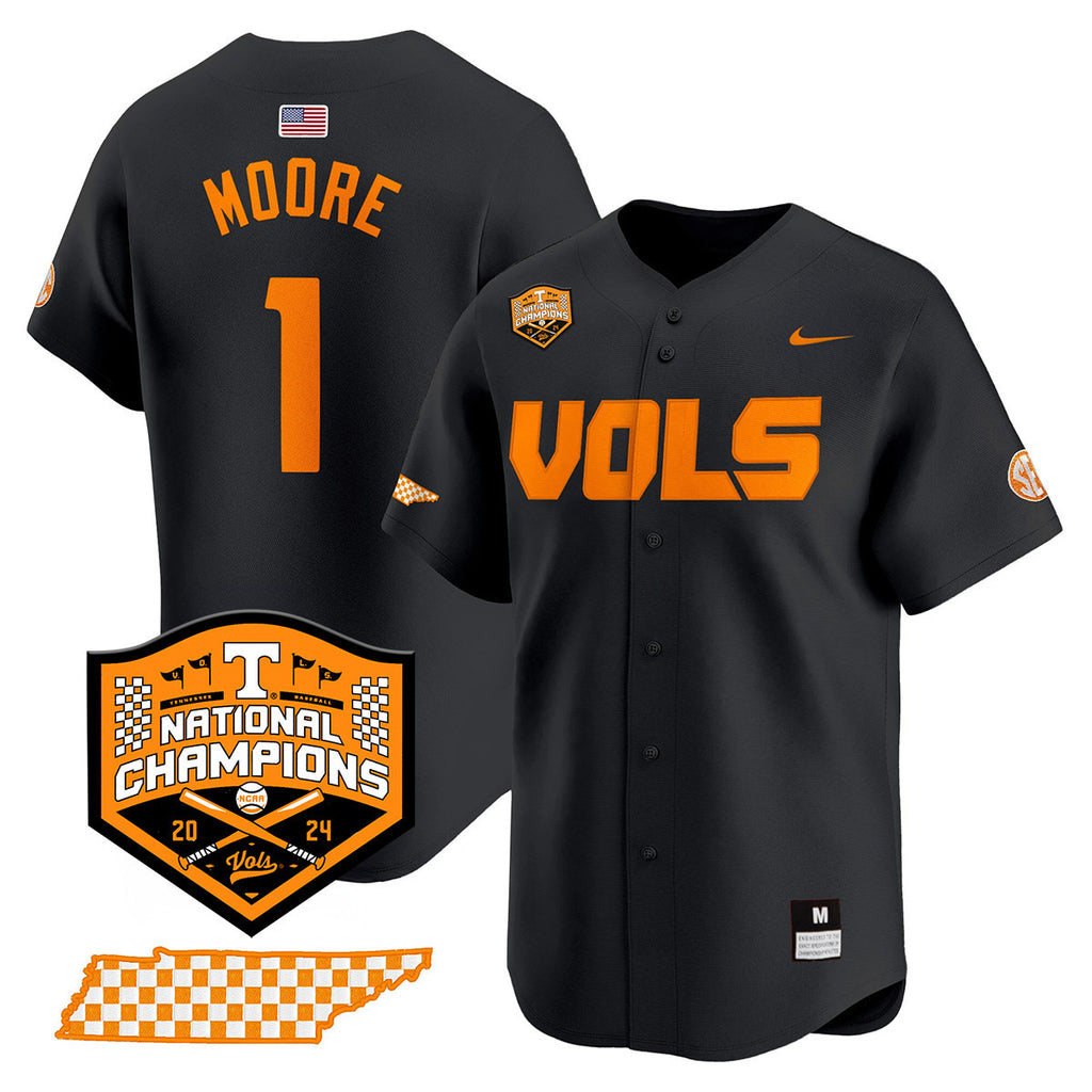 Men's Tennessee Volunteers 2024 National Champions Vapor Premier Limited Jersey V1 - All Stitched