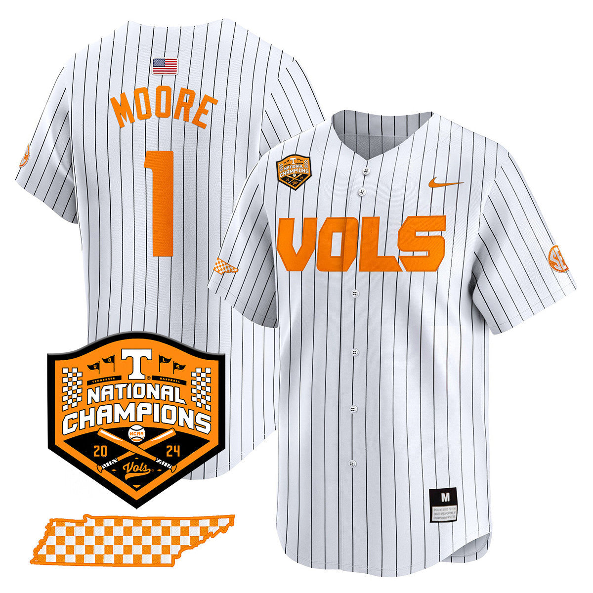 Women's Tennessee Volunteers 2024 National Champions Vapor Premier Limited Jersey V1 - All Stitched