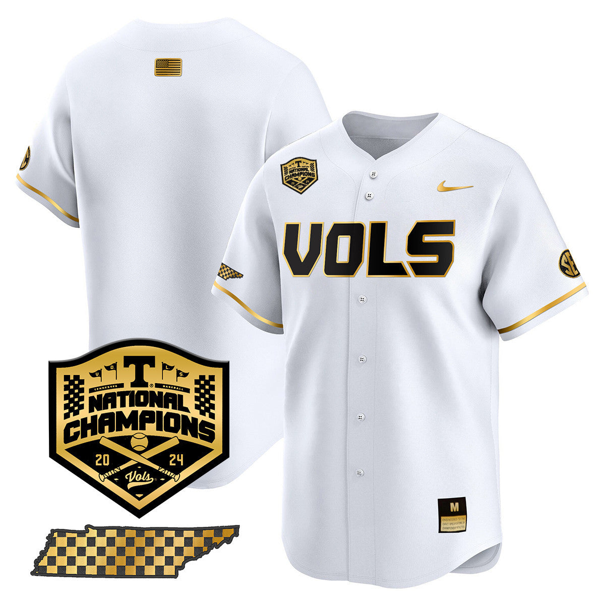 Men's Tennessee Volunteers 2024 National Champions Vapor Premier Limited Jersey V1 - All Stitched