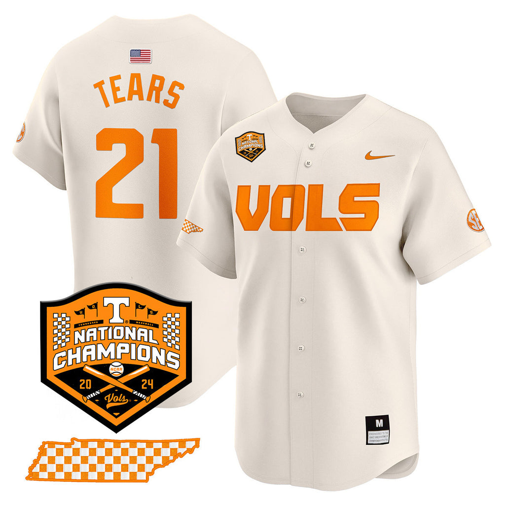 Men's Tennessee Volunteers 2024 National Champions Vapor Premier Limited Jersey V1 - All Stitched