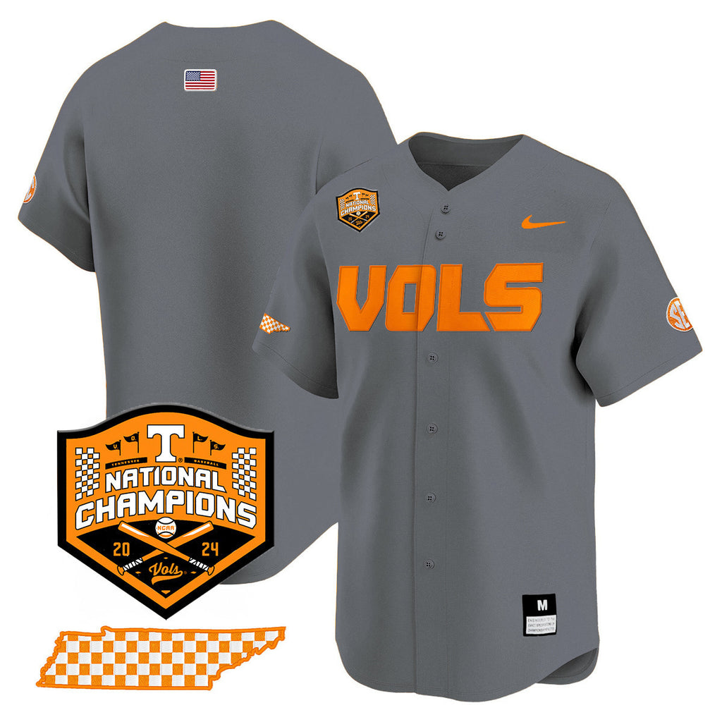 Men's Tennessee Volunteers 2024 National Champions Vapor Premier Limited Jersey V1 - All Stitched