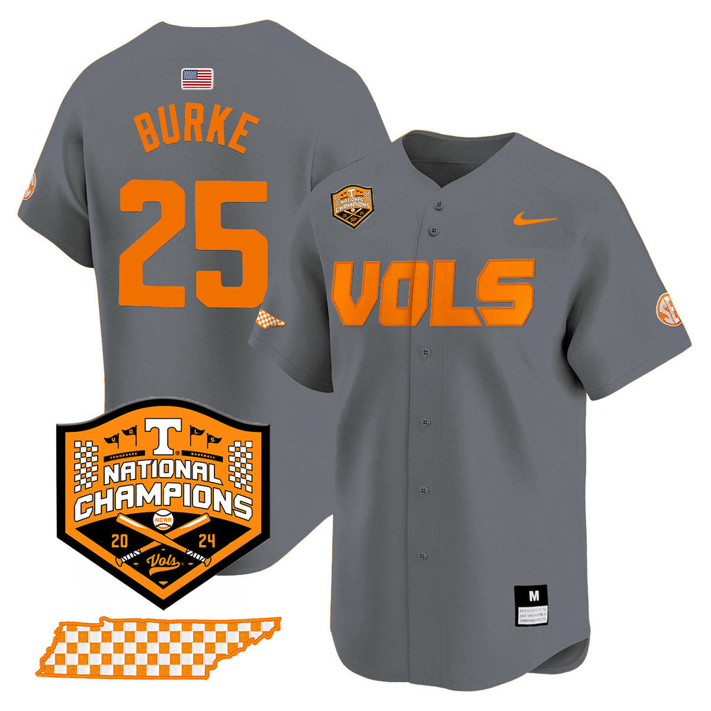 Men's Tennessee Volunteers 2024 National Champions Vapor Premier Limited Jersey V1 - All Stitched