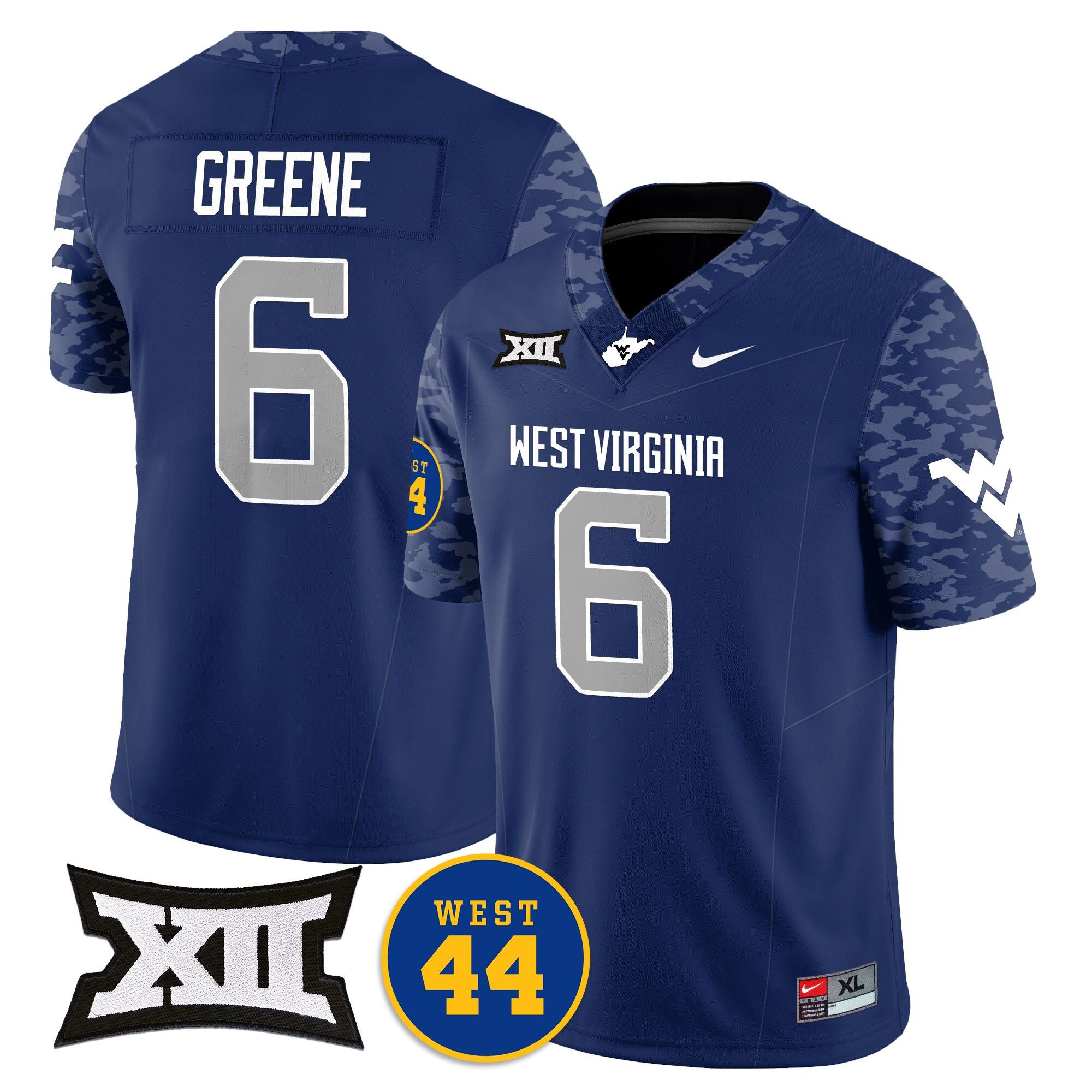 Men's West Virginia Mountaineers 2024 Vapor Limited Jersey - All Stitched - Honor Jerry West