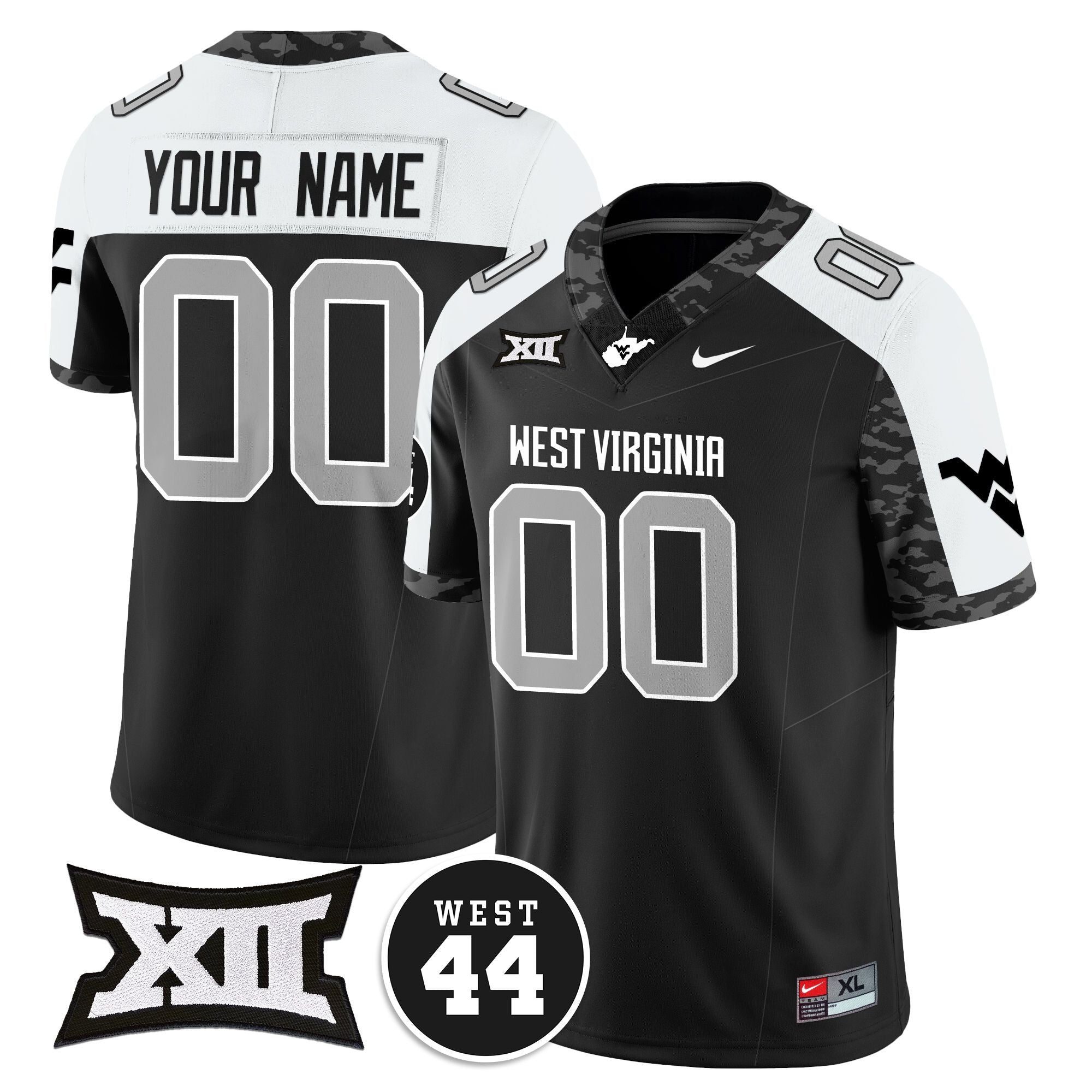 Custom Name/Gender West Virginia Mountaineers 2024 Vapor Limited Jersey - All Stitched - Honor Jerry West