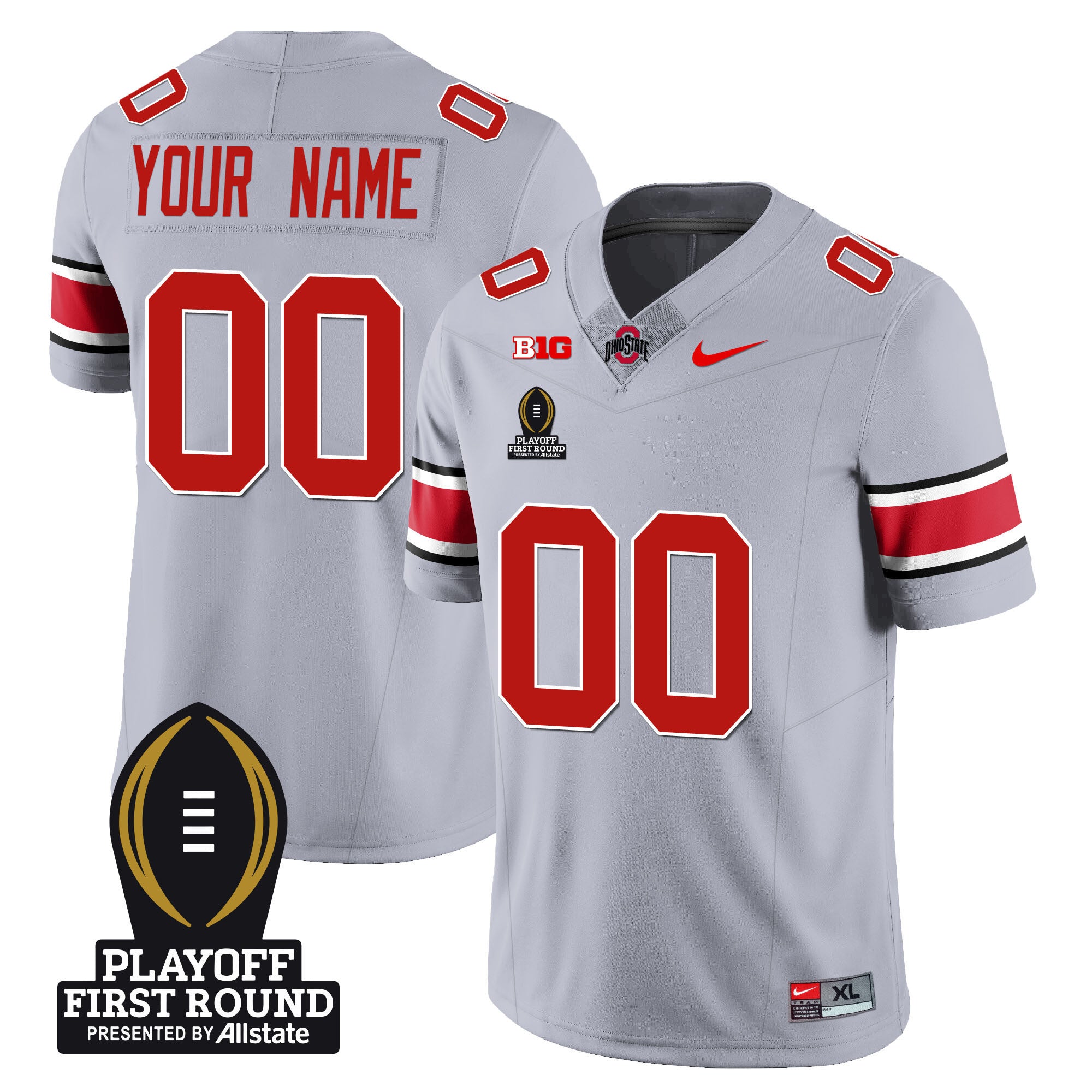 Ohio State Buckeyes Football - Playoff First Round Patch - All Stitched