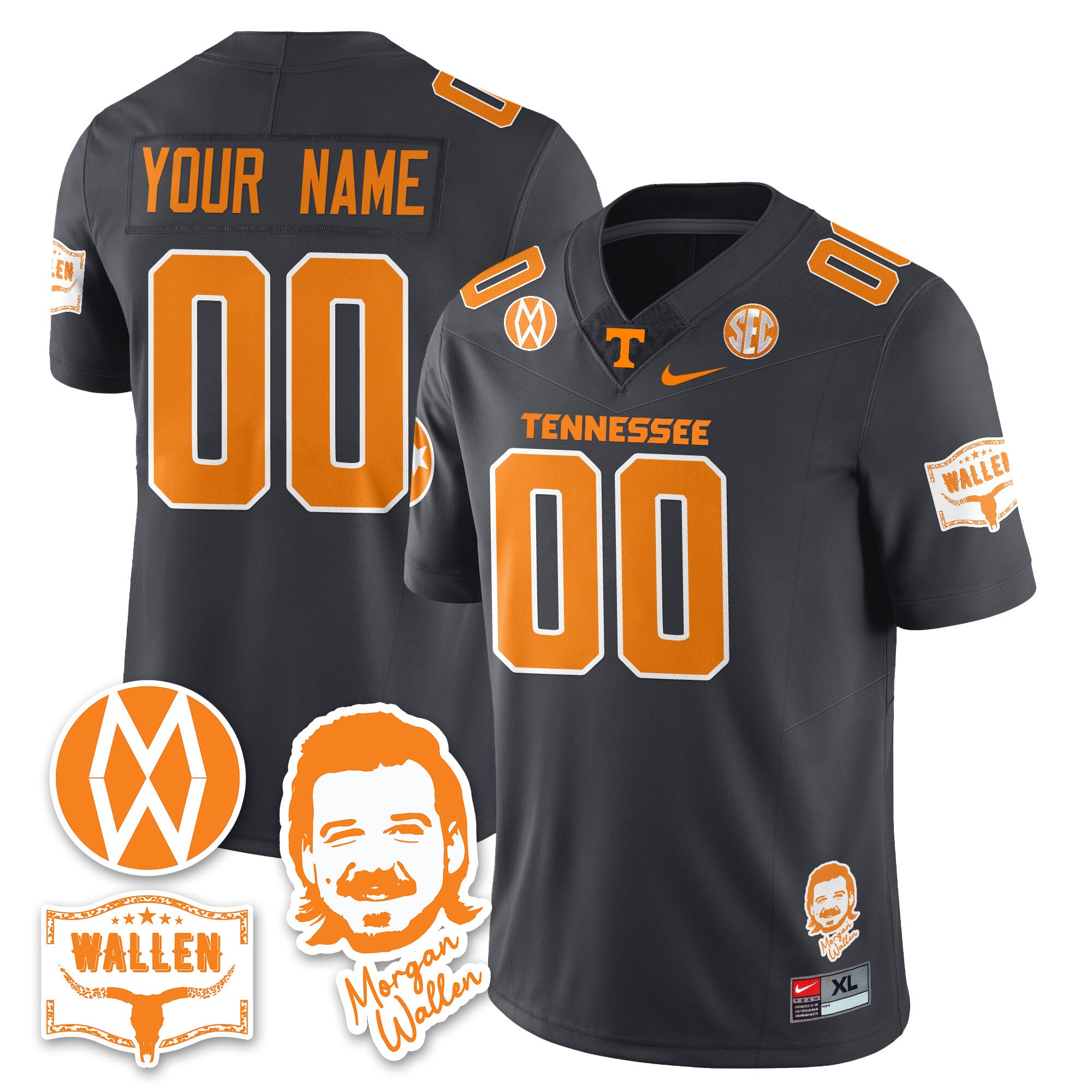 Women's Tennessee Volunteers Morgan Wallen 2025 Jersey - All Stitched