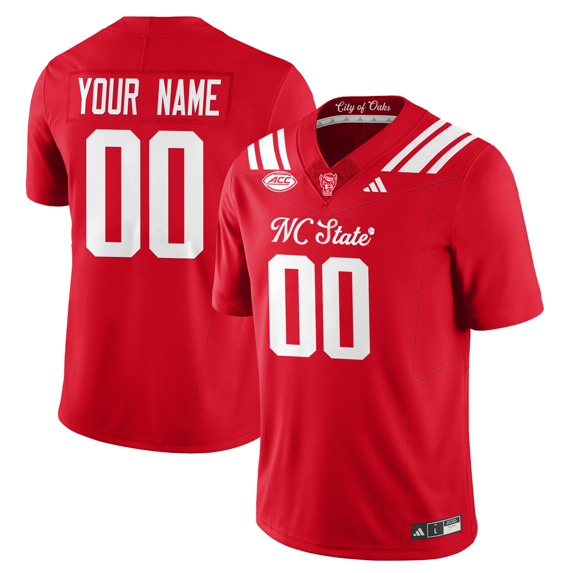 Men's NC State Wolfpack Football "City of Oaks" Jersey - All Stitched
