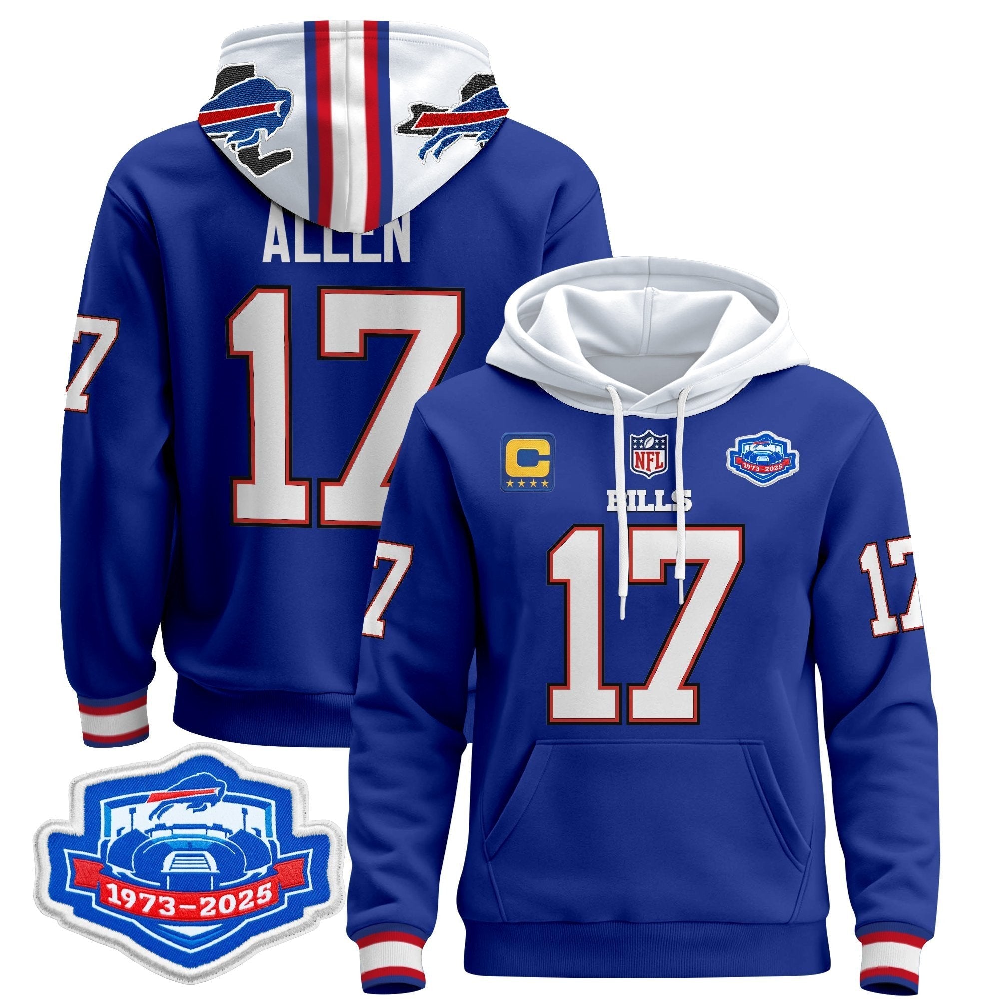 BUF 2025 Farewell Season Patch Pullover Hoodie - All Stitched