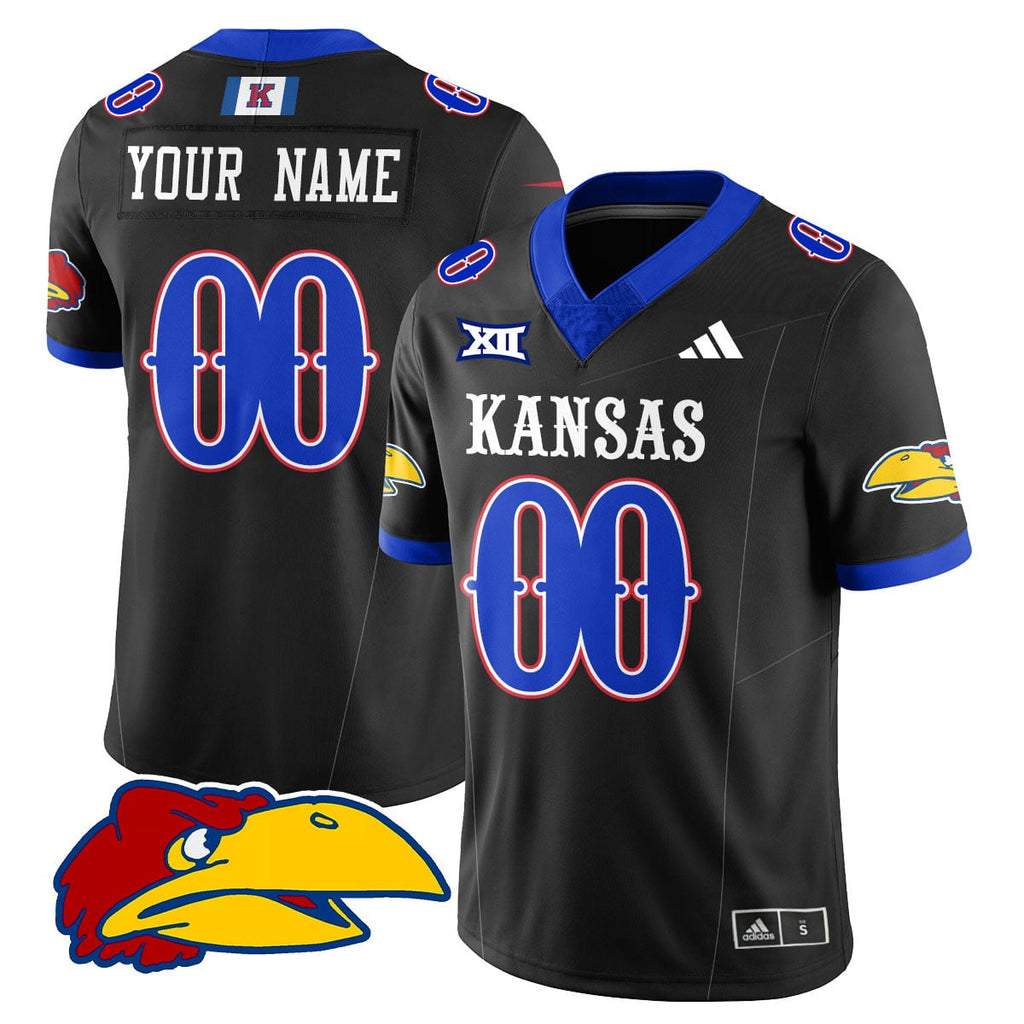Custom Kansas Jayhawks Football 2025 Limited Jersey - All Stitched