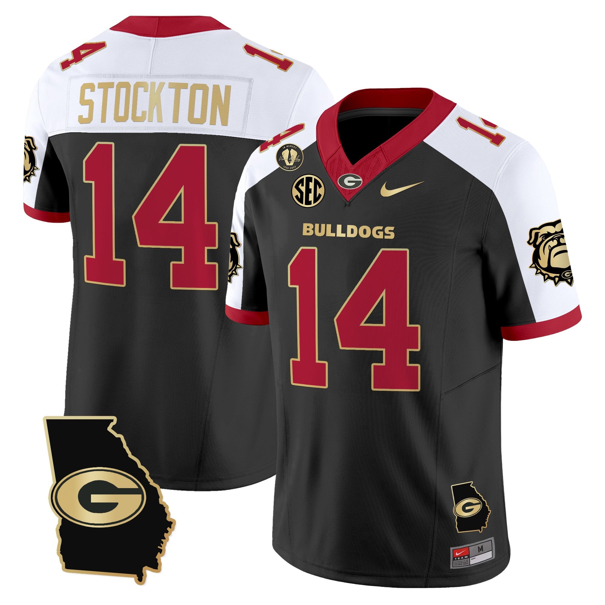Women's Georgia Bulldogs 2025 Georgia Map & Vince Dooley Patch Vapor Limited Jersey - All Stitched