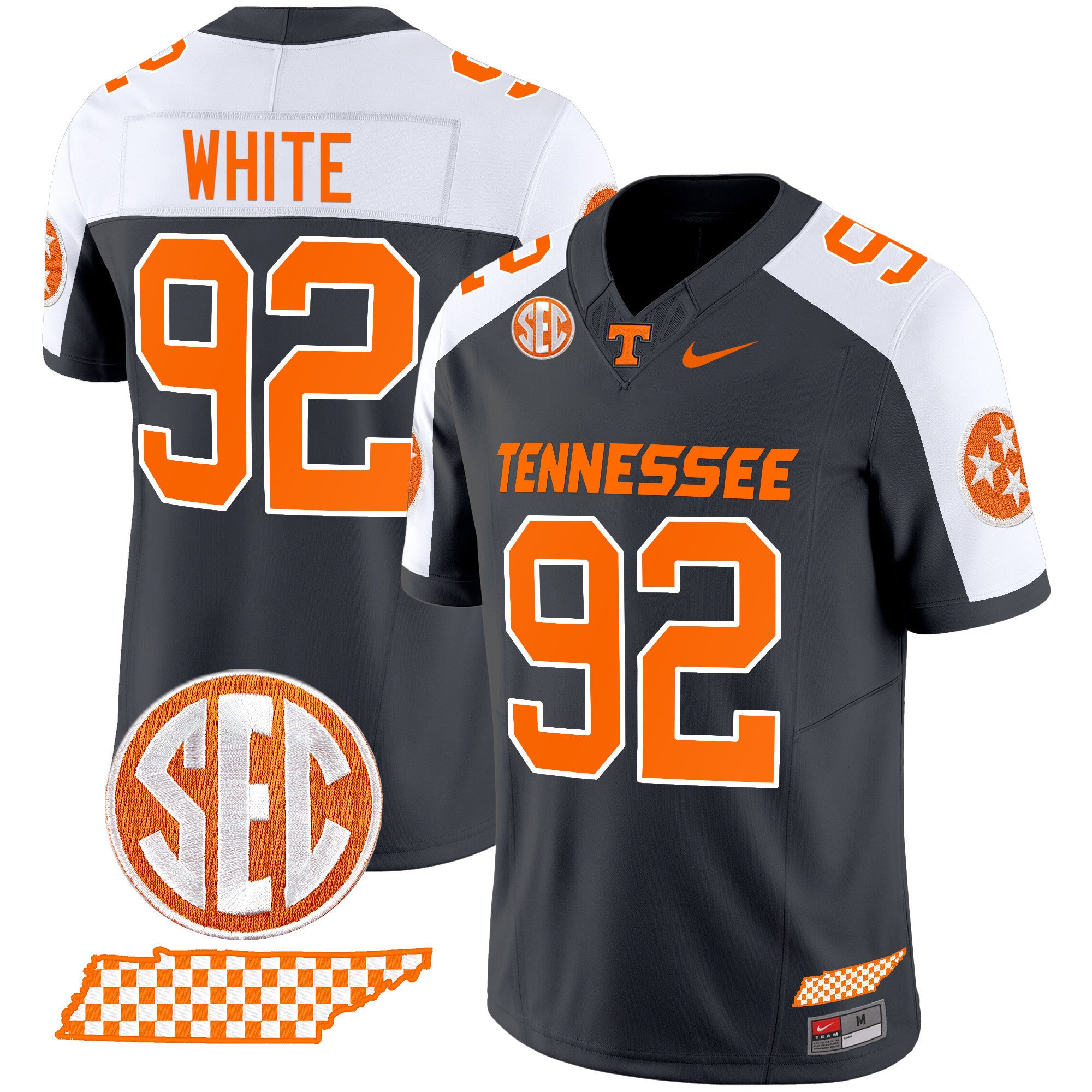Men's Tennessee Volunteers 2024 Checkerboard Vapor Limited Jersey - All Stitched