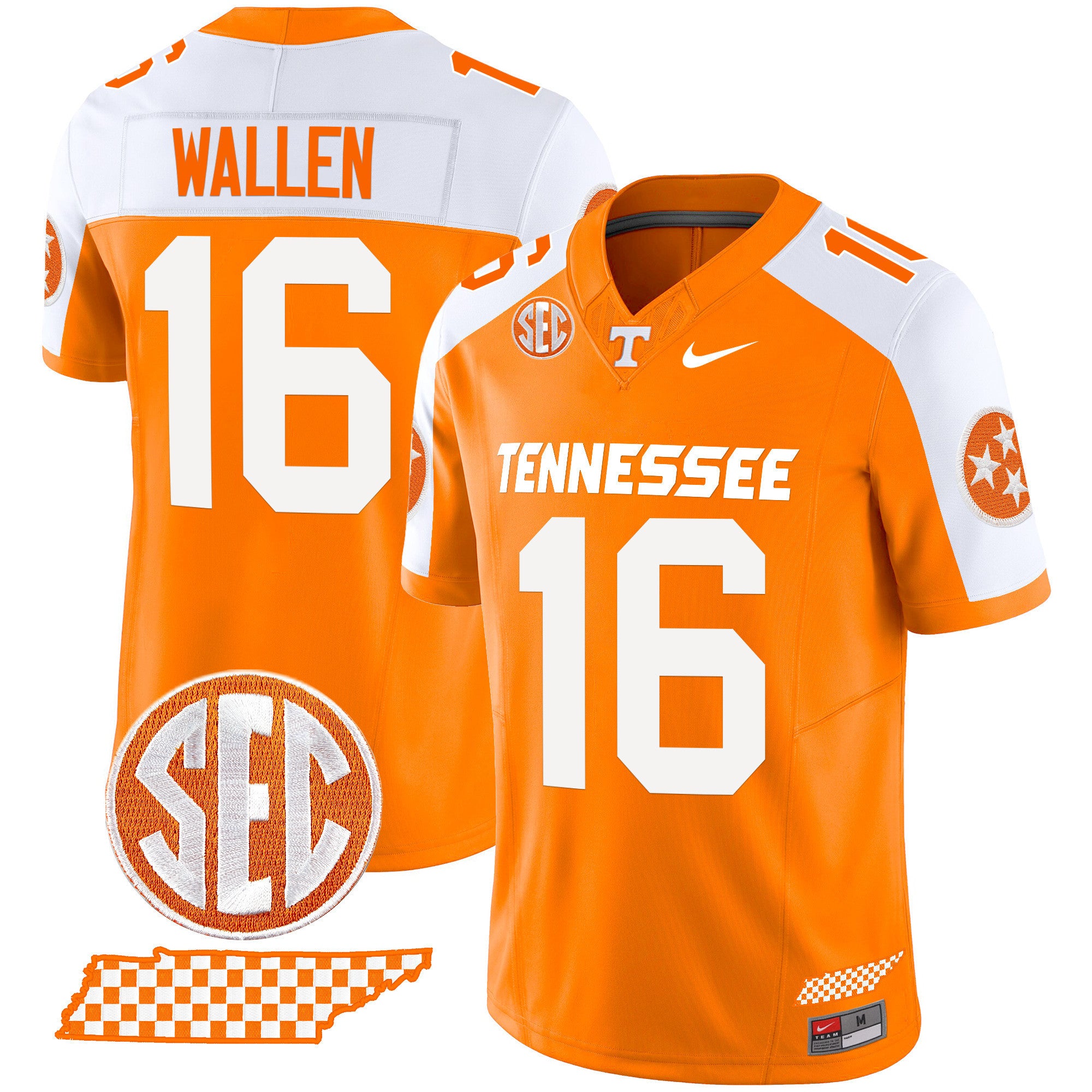 Men's Tennessee Volunteers 2024 Checkerboard Vapor Limited Jersey - All Stitched