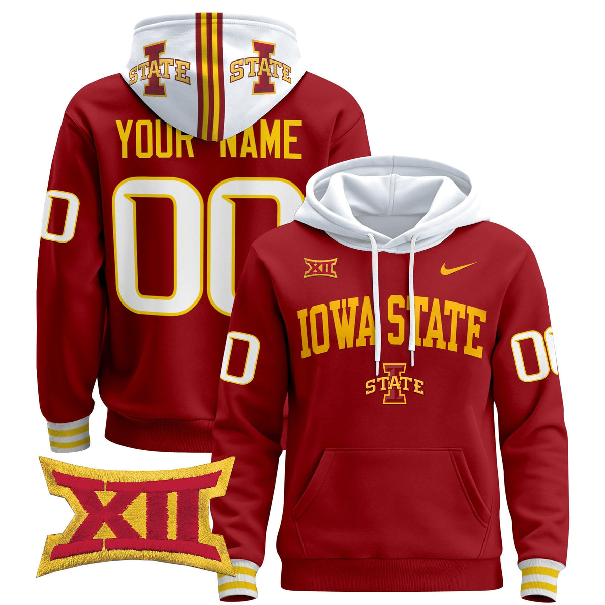 Iowa State Cyclones 2024 Custom Pullover Hoodie V2
