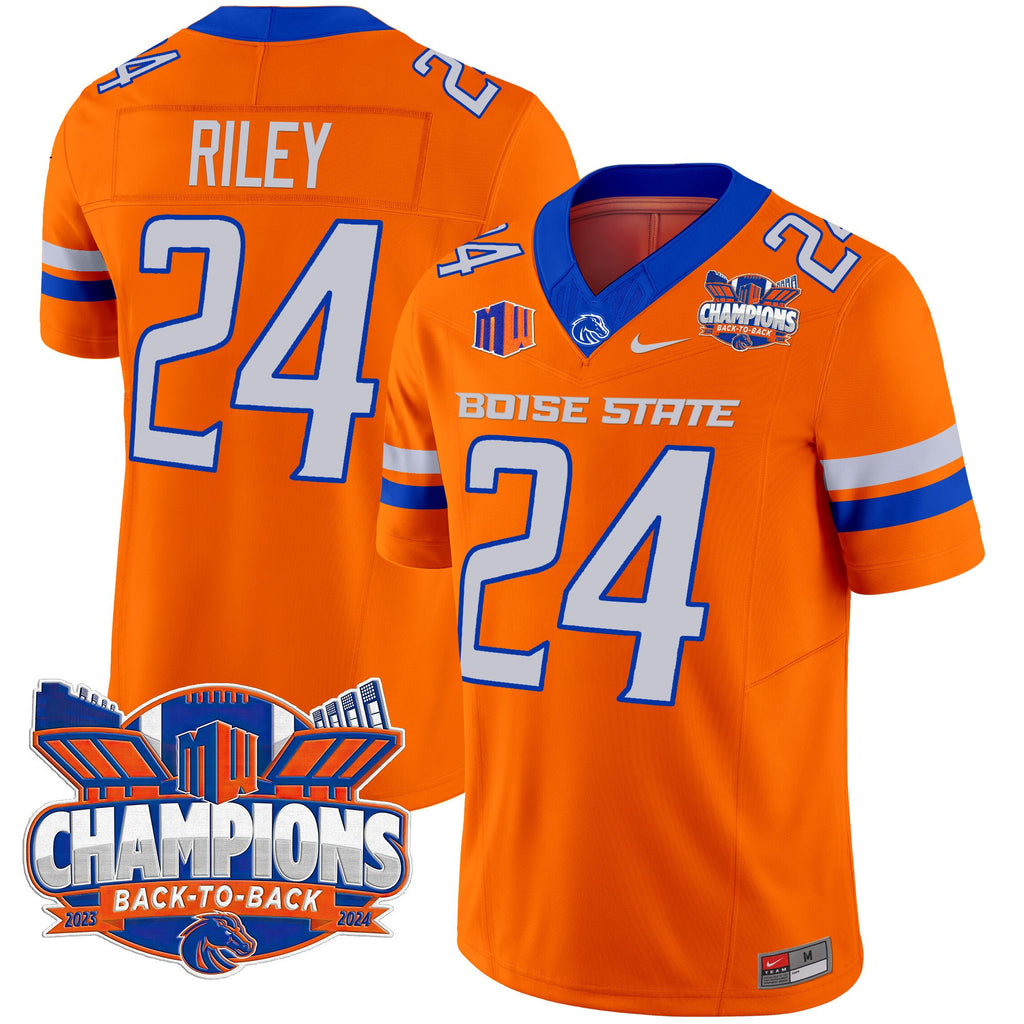 Men's Boise State Broncos 2024 Back To Back Champions Vapor Limited Jersey - All Stitched