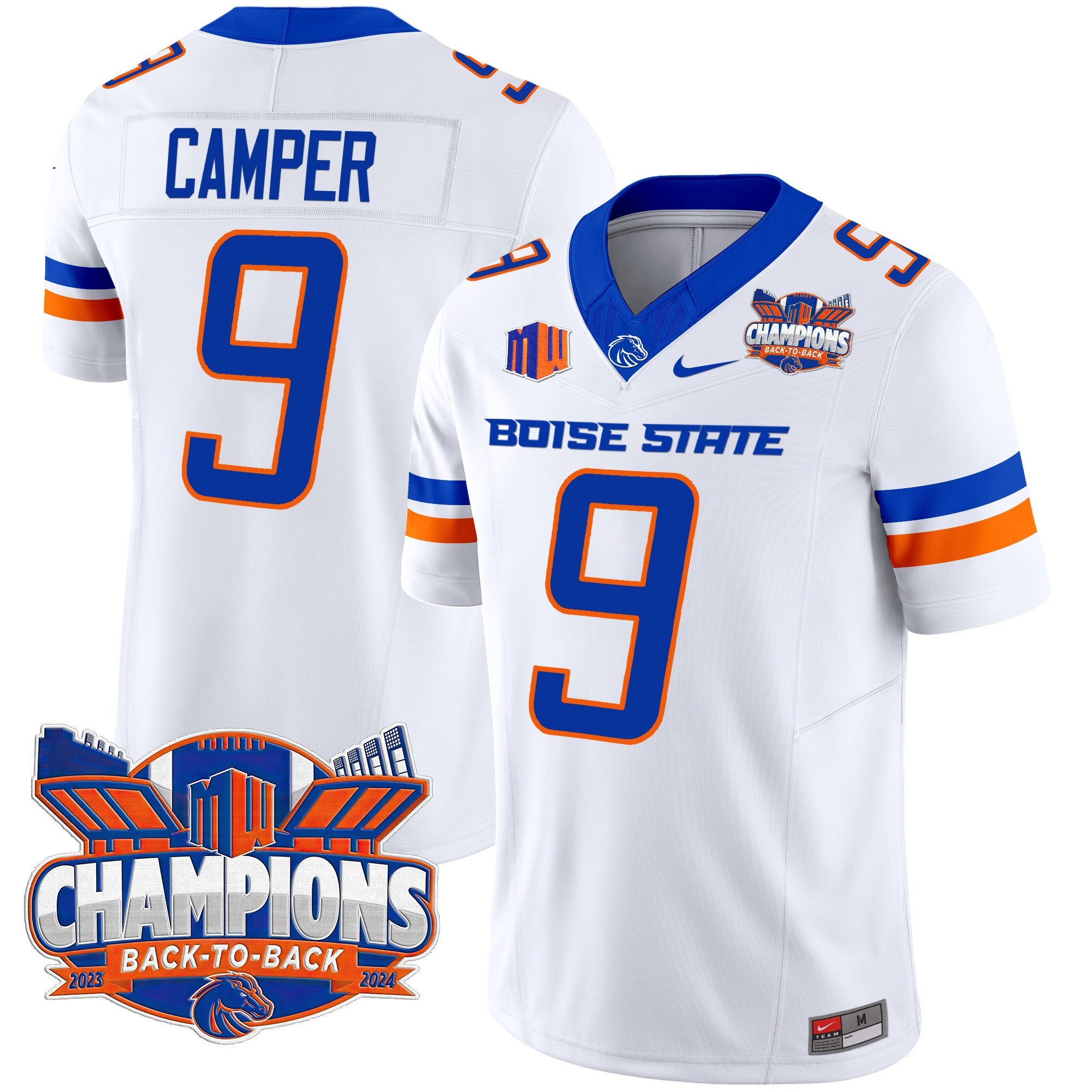 Men's Boise State Broncos 2024 Back To Back Champions Vapor Limited Jersey - All Stitched