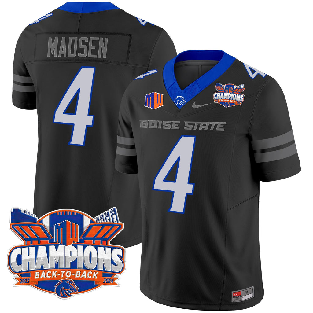 Men's Boise State Broncos 2024 Back To Back Champions Vapor Limited Jersey - All Stitched