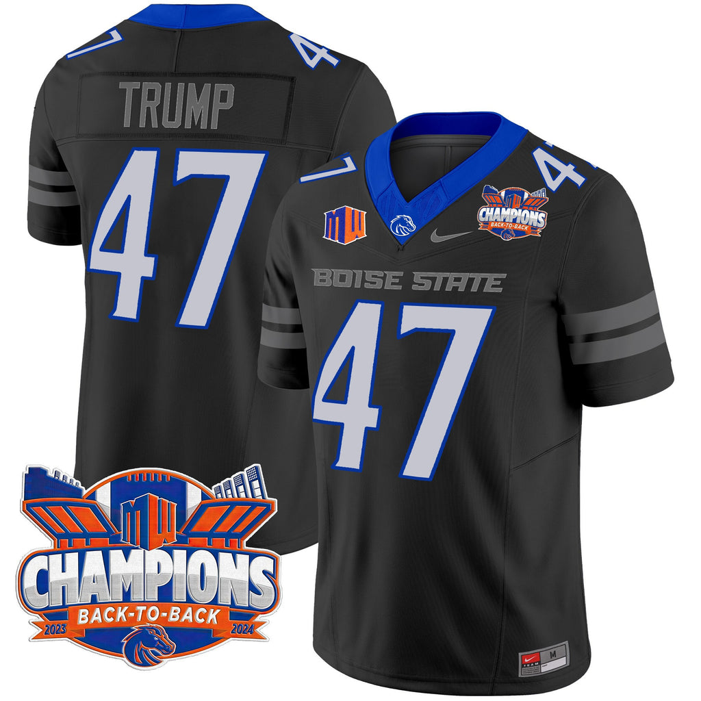 Men's Boise State Broncos 2024 Back To Back Champions Vapor Limited Jersey - All Stitched