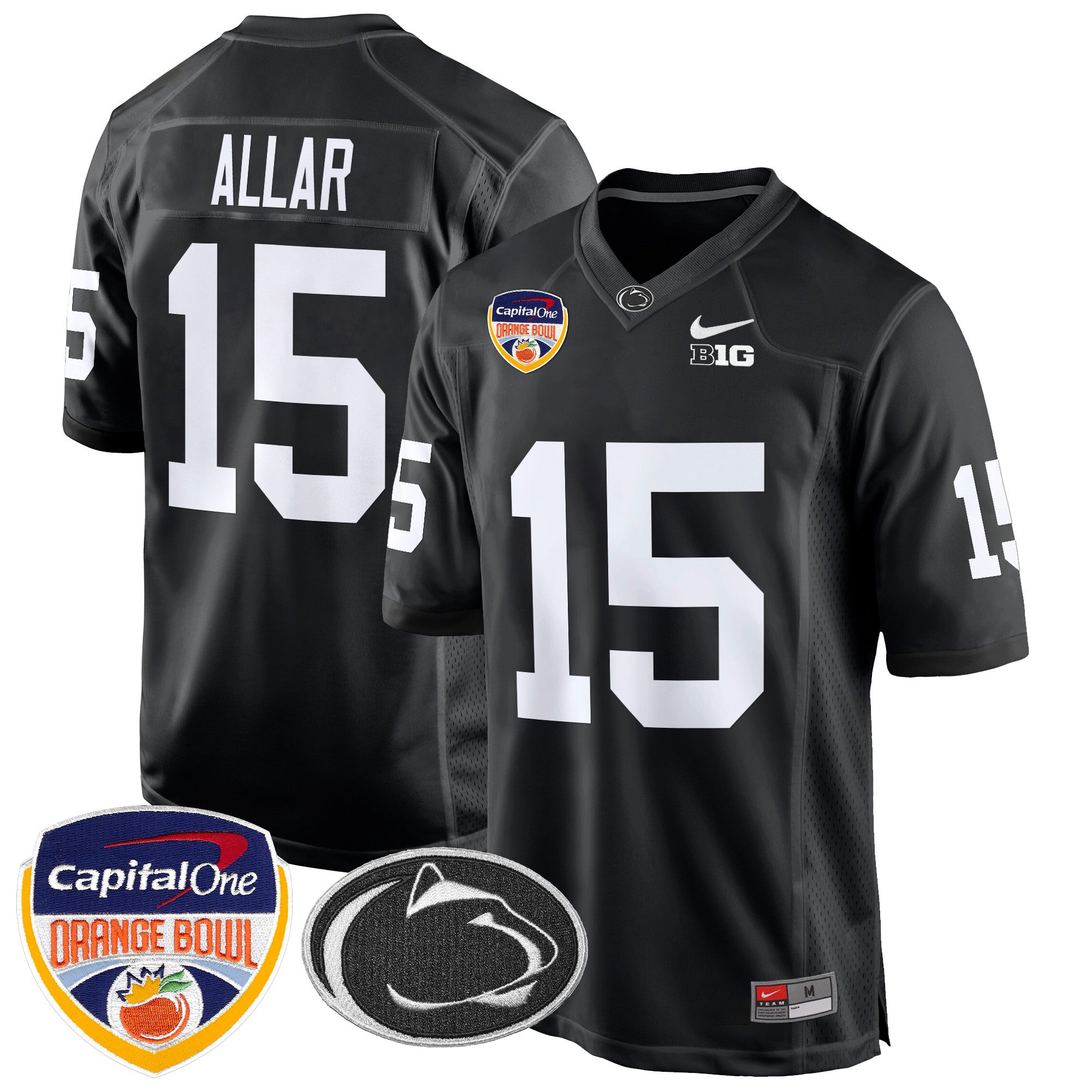 Men's Penn State Nittany Lions Orange Bowl Patch Game Jersey - All Stitched