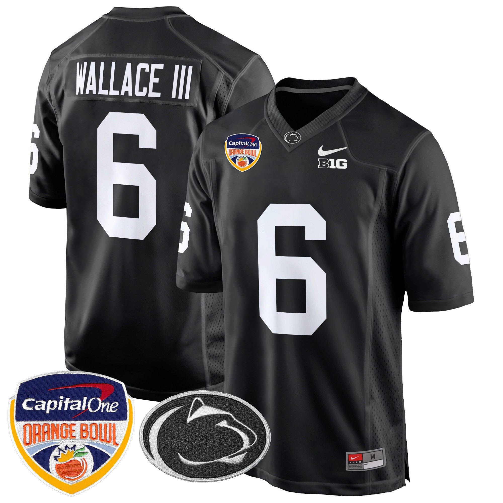 Men's Penn State Nittany Lions Orange Bowl Patch Game Jersey - All Stitched