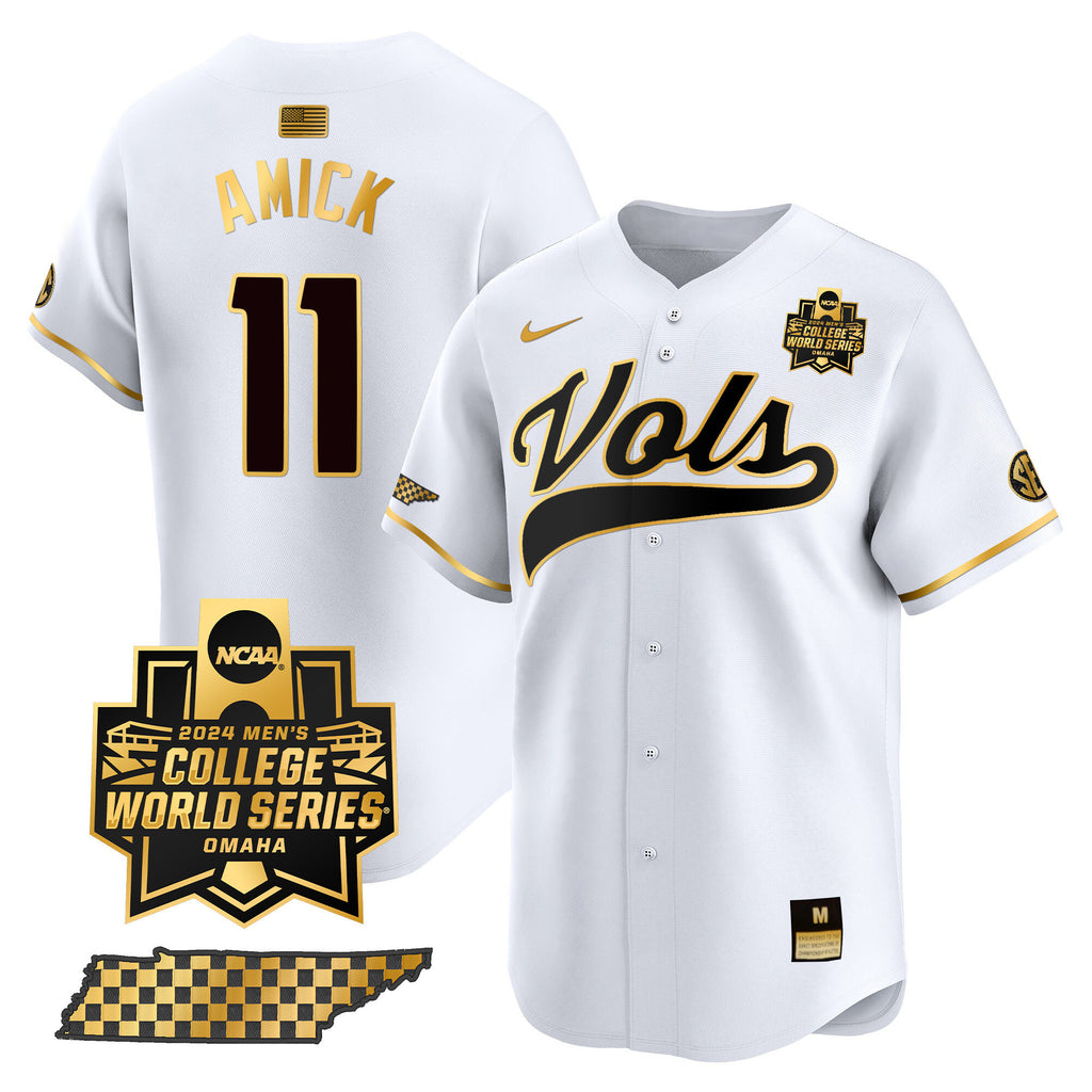 Men's Tennessee Volunteers 2024 College World Series Vapor Premier Limited Jersey V2 - All Stitched