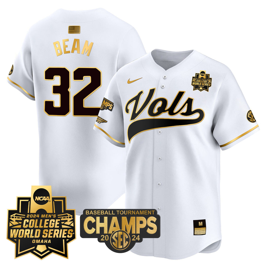 Men's Tennessee Volunteers 2024 Tournament Champs & World Series Vapor Premier Limited Jersey - All Stitched