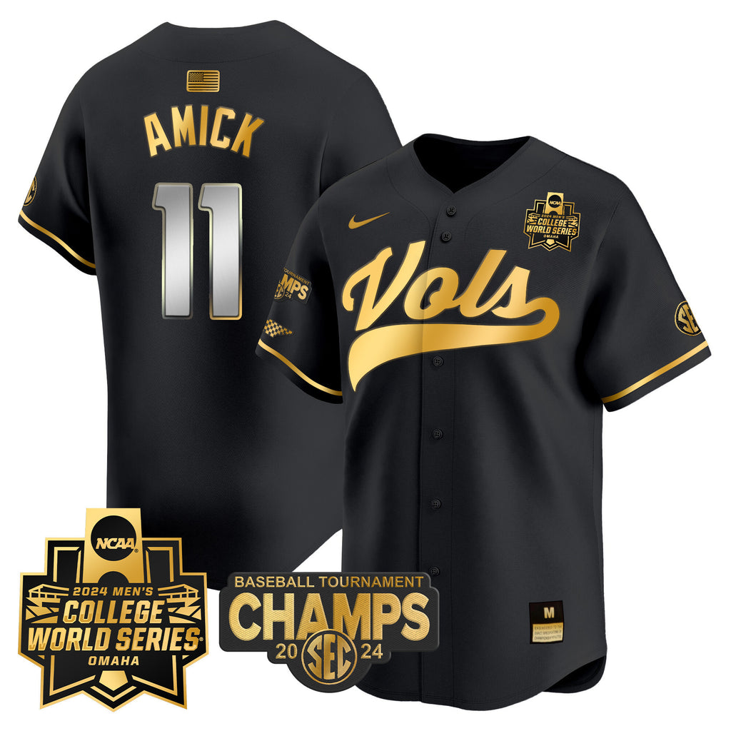 Men's Tennessee Volunteers 2024 Tournament Champs & World Series Vapor Premier Limited Jersey - All Stitched