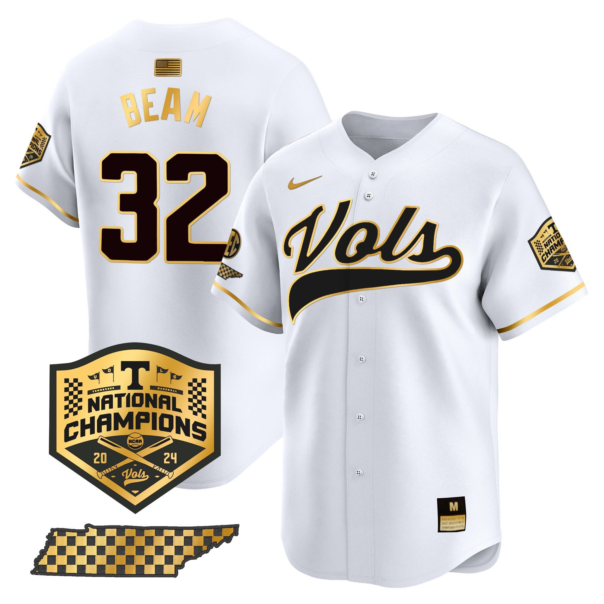 Men's Tennessee Volunteers 2024 Champions Vapor Premier Limited Jersey - All Stitched