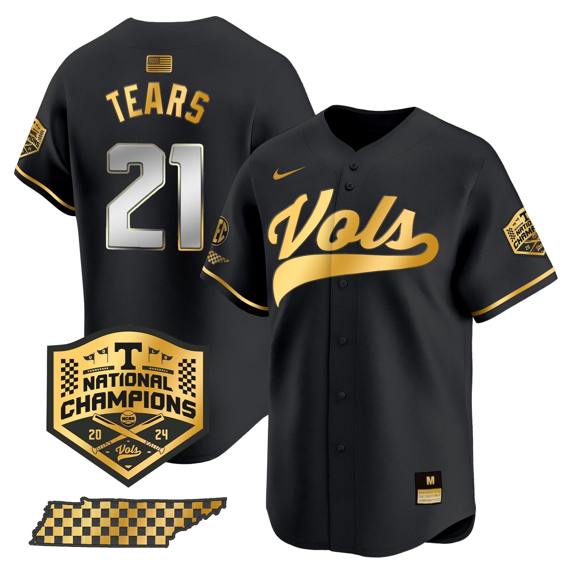 Men's Tennessee Volunteers 2024 Champions Vapor Premier Limited Jersey - All Stitched