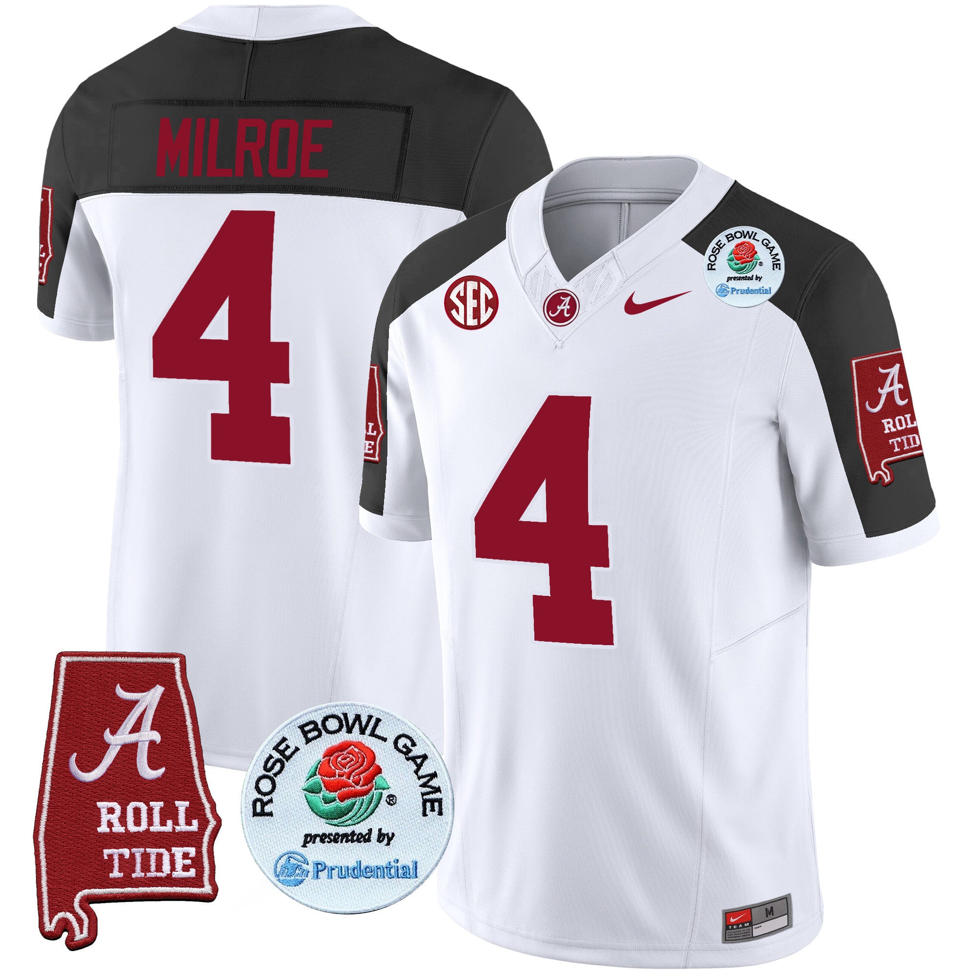 Men's Alabama Crimson Tide Rose Bowl Patch Vapor Limited Jersey - All Stitched