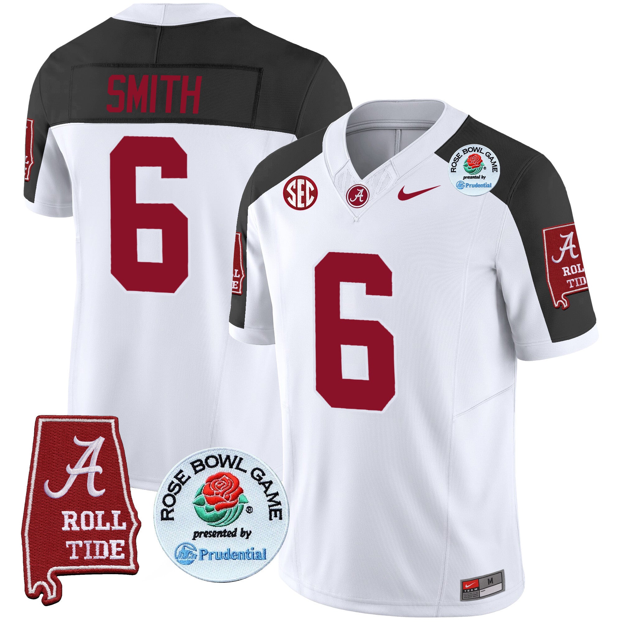 Men's Alabama Crimson Tide Rose Bowl Patch Vapor Limited Jersey - All Stitched