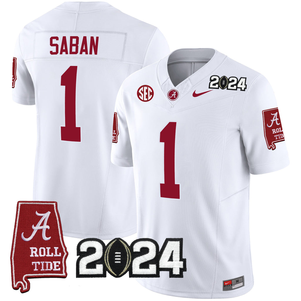 Men's Alabama Crimson Tide 2024 Vapor Limited Jersey - All Stitched