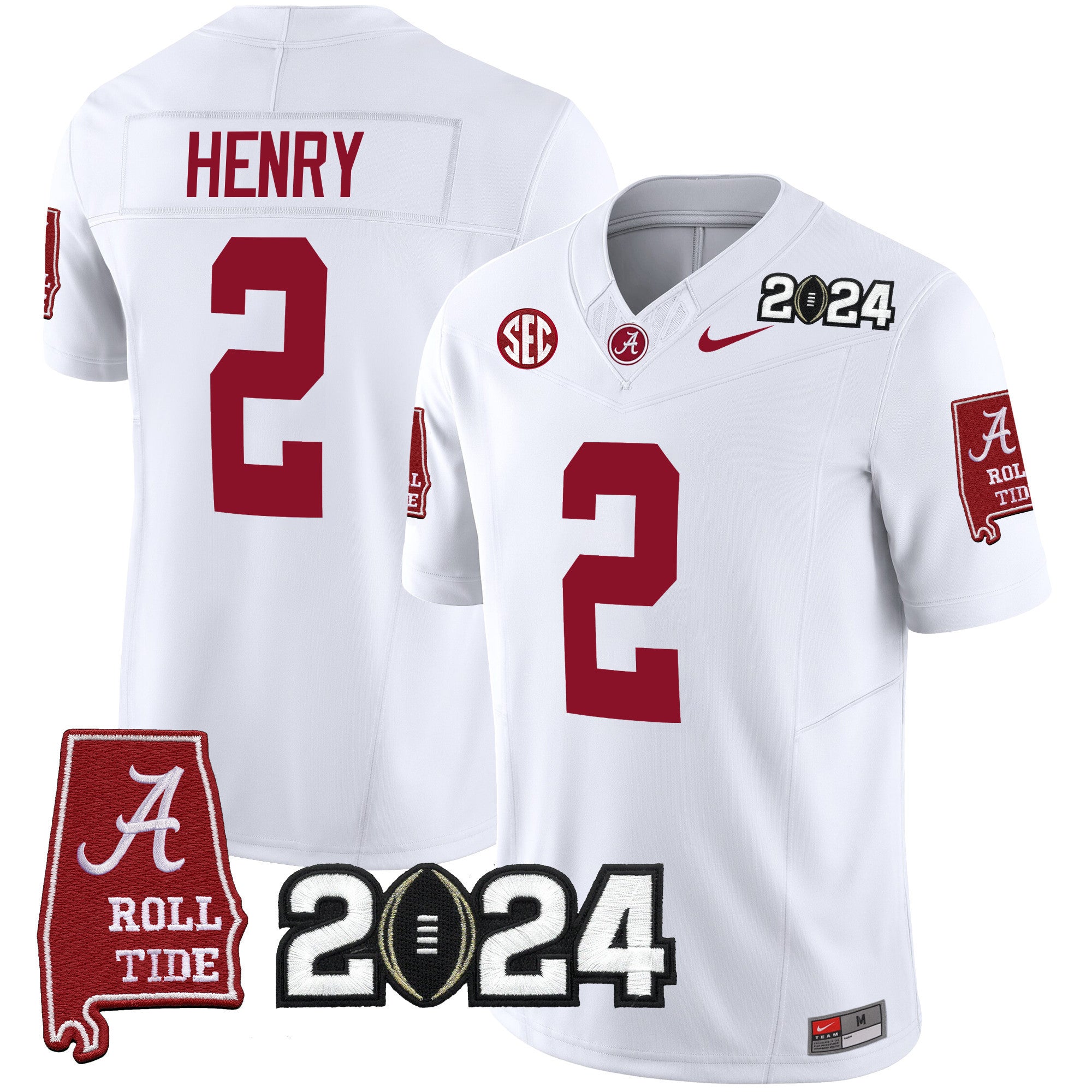 Men's Alabama Crimson Tide 2024 Vapor Limited Jersey - All Stitched