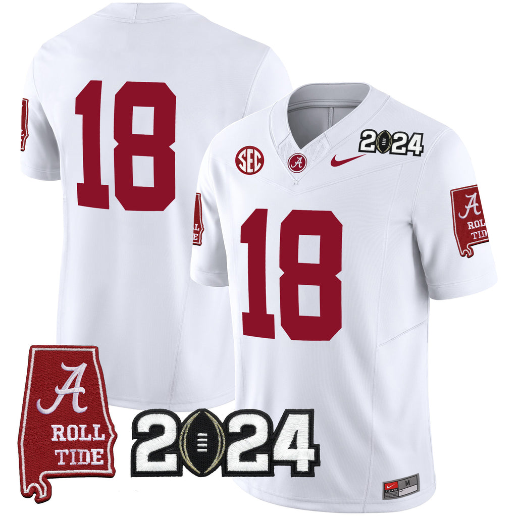 Men's Alabama Crimson Tide 2024 Vapor Limited Jersey - All Stitched