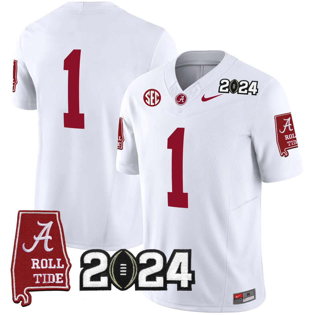 Men's Alabama Crimson Tide 2024 Vapor Limited Jersey - All Stitched