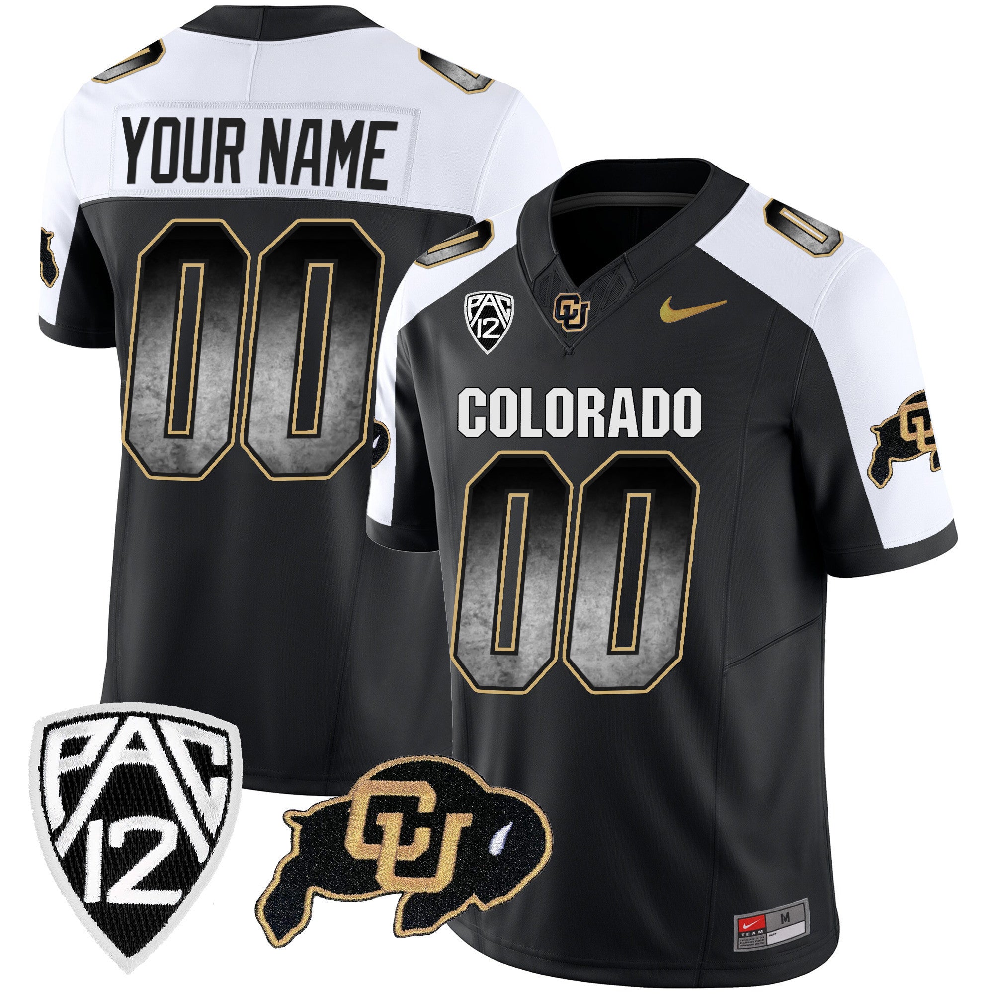Colorado Buffaloes Arch Smoke Vapor Custom Jersey - All Stitched