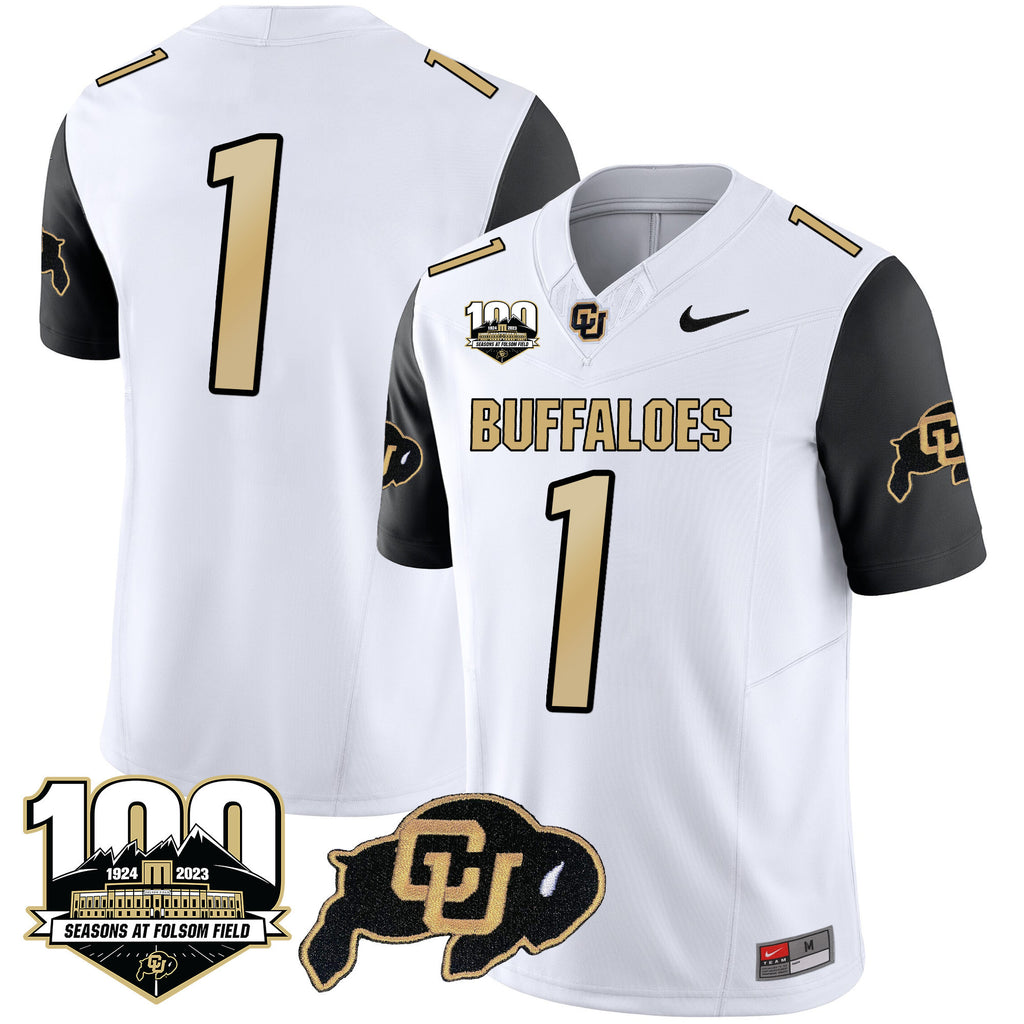 Men's Colorado Buffaloes 100 Seasons Patch Vapor Limited Jersey - All Stitched