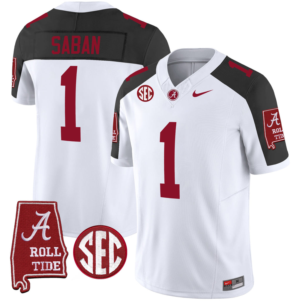 Men's Alabama Crimson Tide Vapor Limited Jersey V5 - Alabama Map - All Stitched
