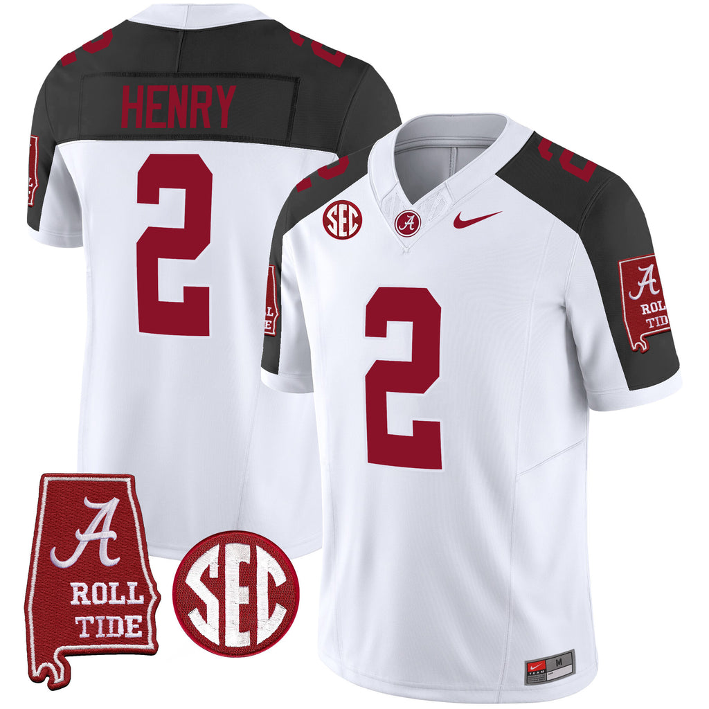 Men's Alabama Crimson Tide Vapor Limited Jersey V5 - Alabama Map - All Stitched