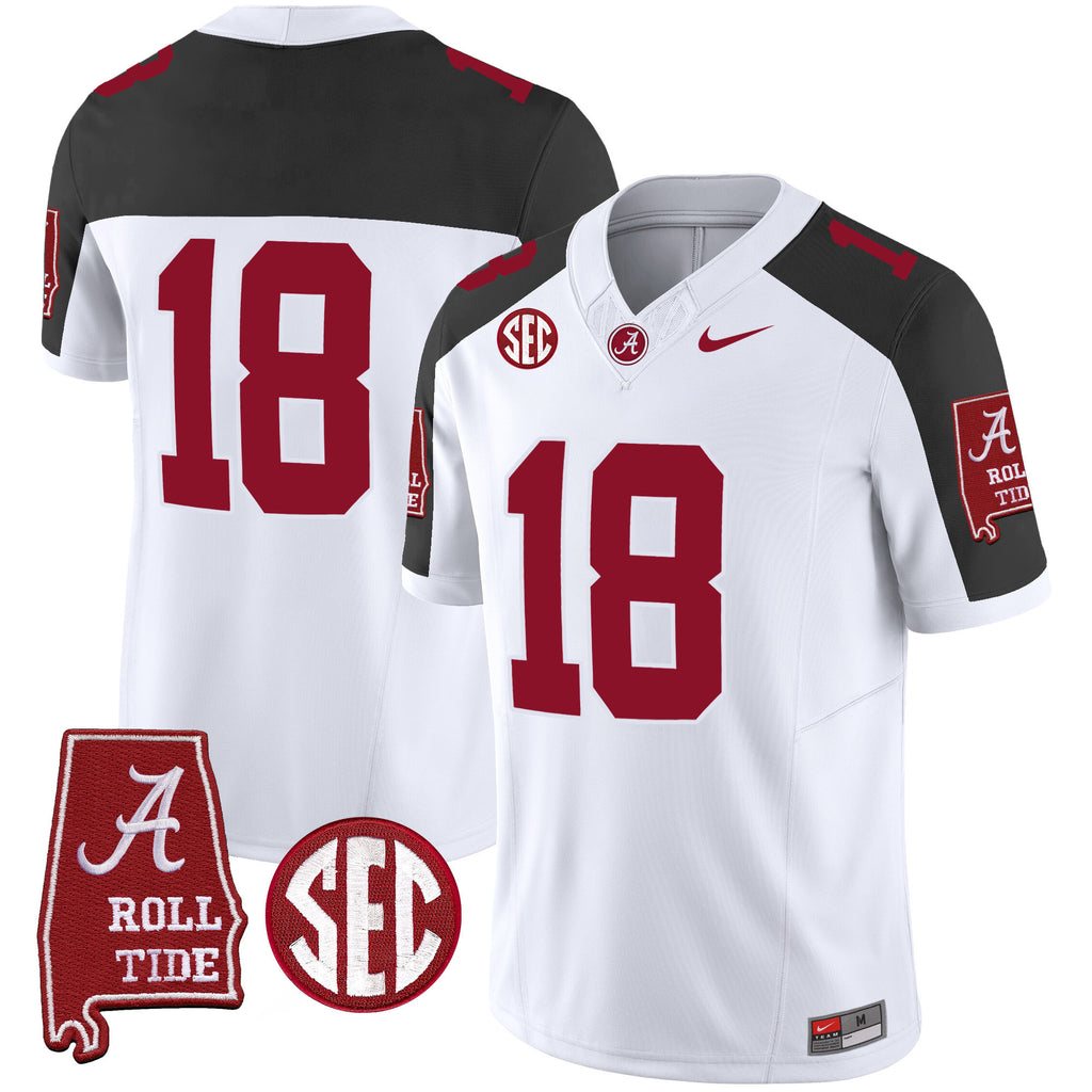 Men's Alabama Crimson Tide Vapor Limited Jersey V5 - Alabama Map - All Stitched