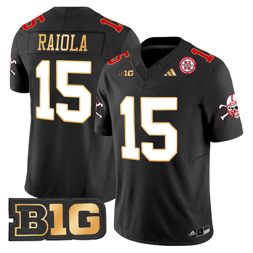 Men's Nebraska Cornhuskers 2024 Gold Trim Vapor Limited Jersey - All Stitched