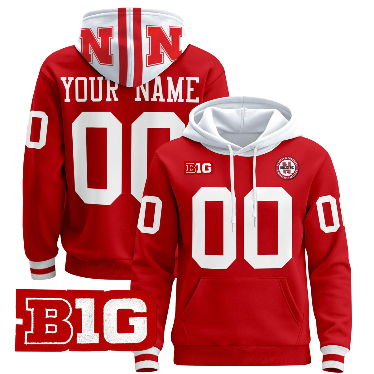 Nebraska Cornhuskers 2024 Custom Pullover Hoodie