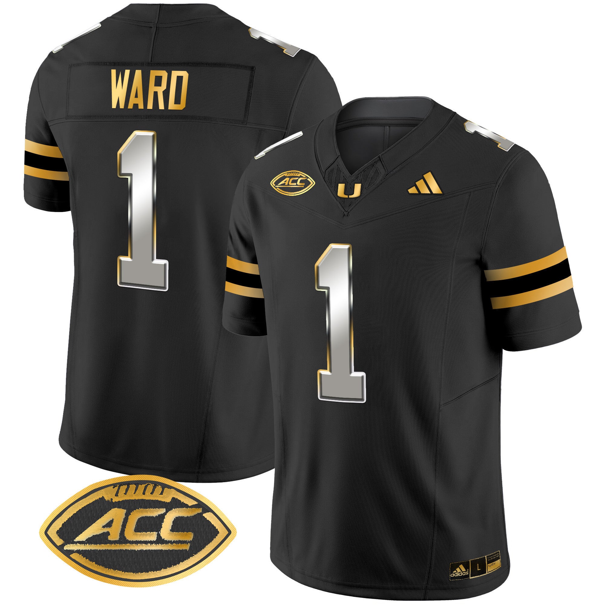 Men's Miami Hurricanes 2024 Gold Vapor Limited Jersey - All Stitched