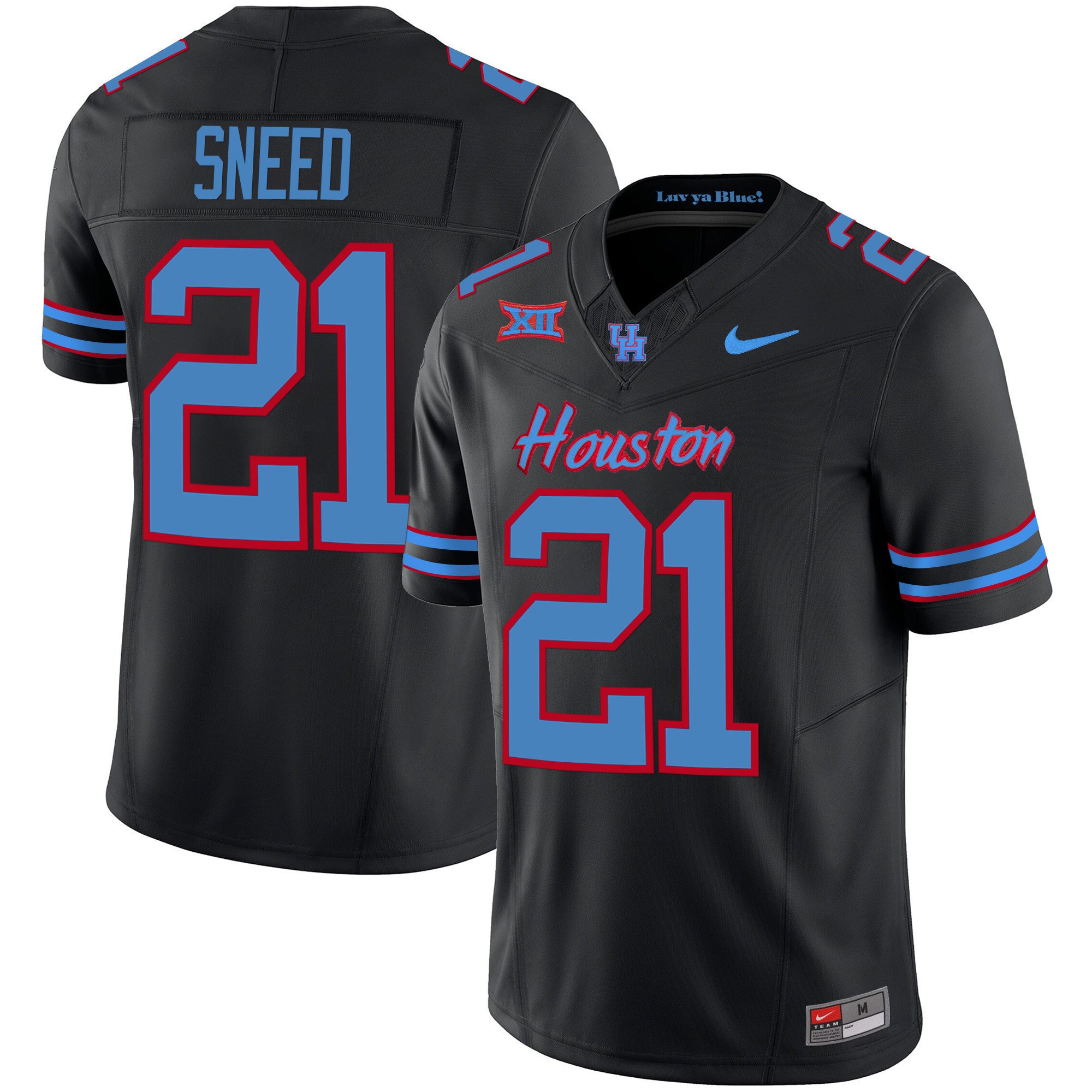 Men's Houston Cougars 2023 Oilers Inspired Vapor Jersey V5 - All Stitched