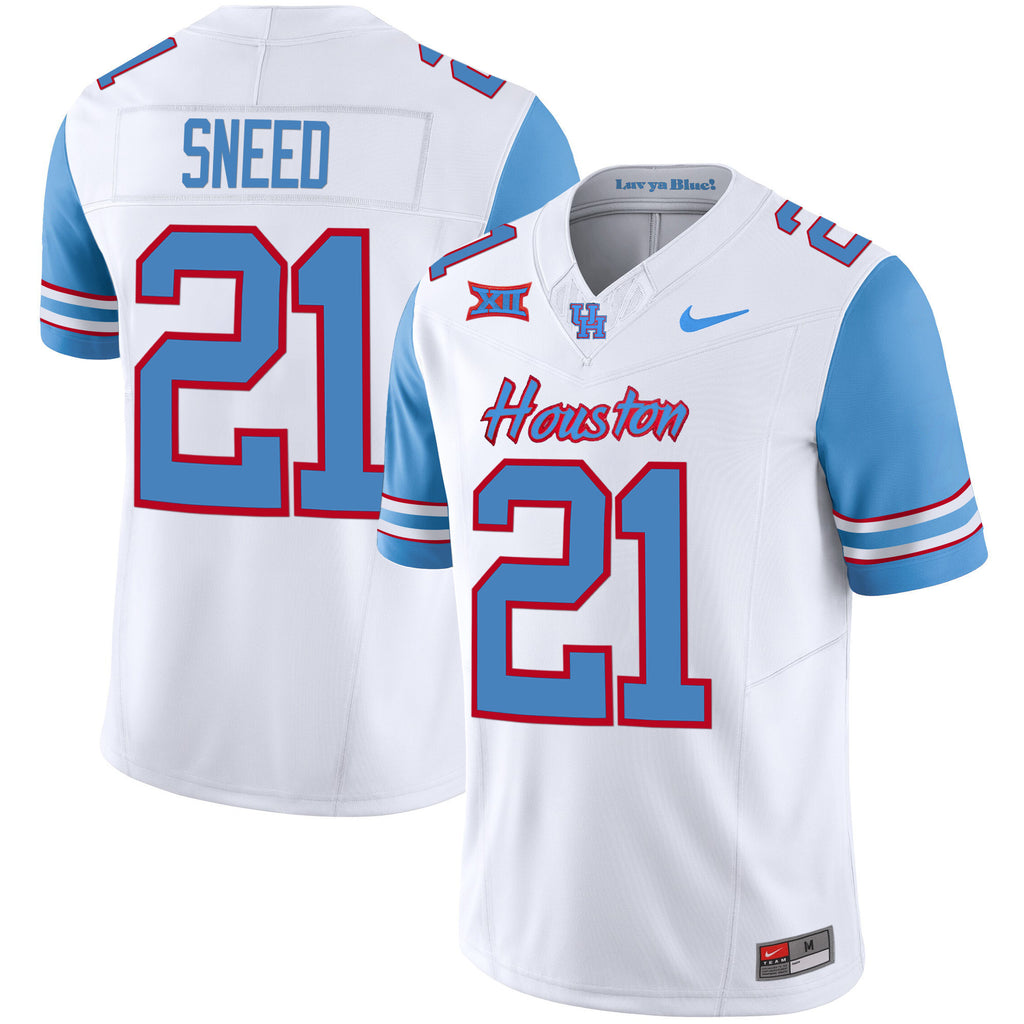 Men's Houston Cougars 2023 Oilers Inspired Vapor Jersey V5 - All Stitched